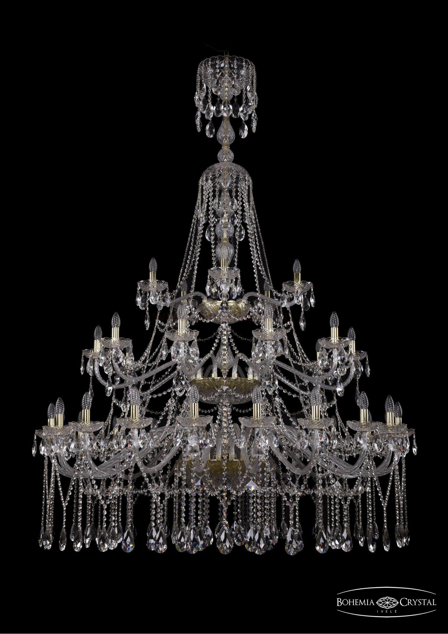 Люстра хрустальная Bohemia Ivele 1413/20+10+5/530/XL-201/3d/G