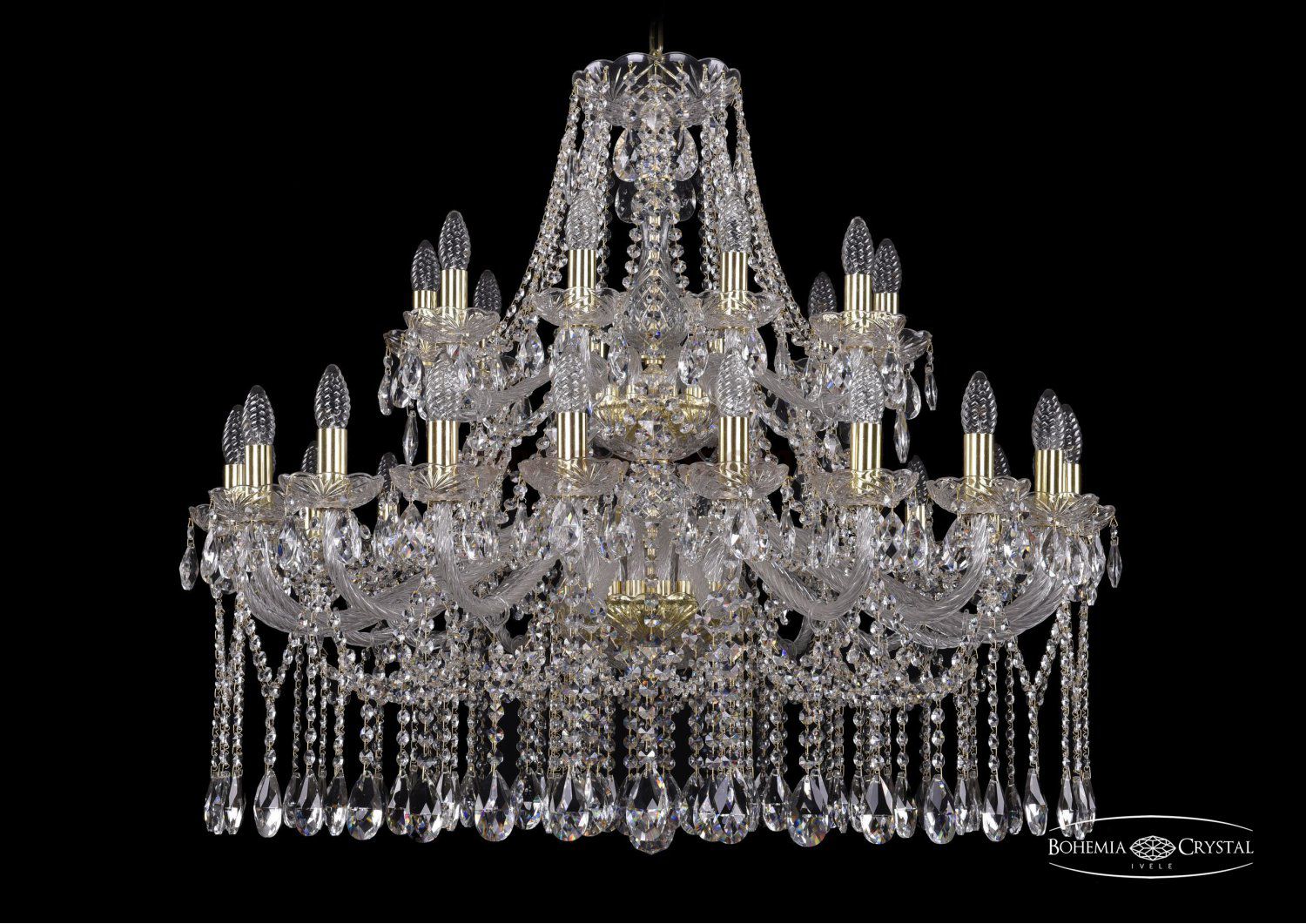 Люстра хрустальная Bohemia Ivele 1413/20+10/360/2d/G