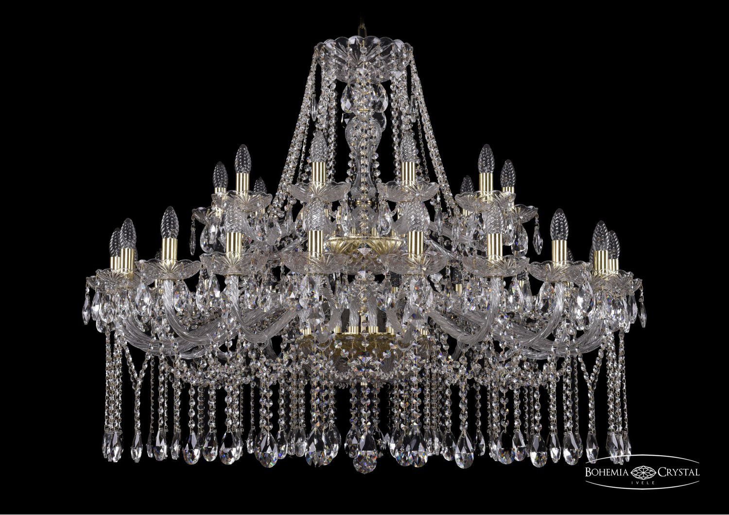 Люстра хрустальная Bohemia Ivele 1413/20+10/400/2d/G