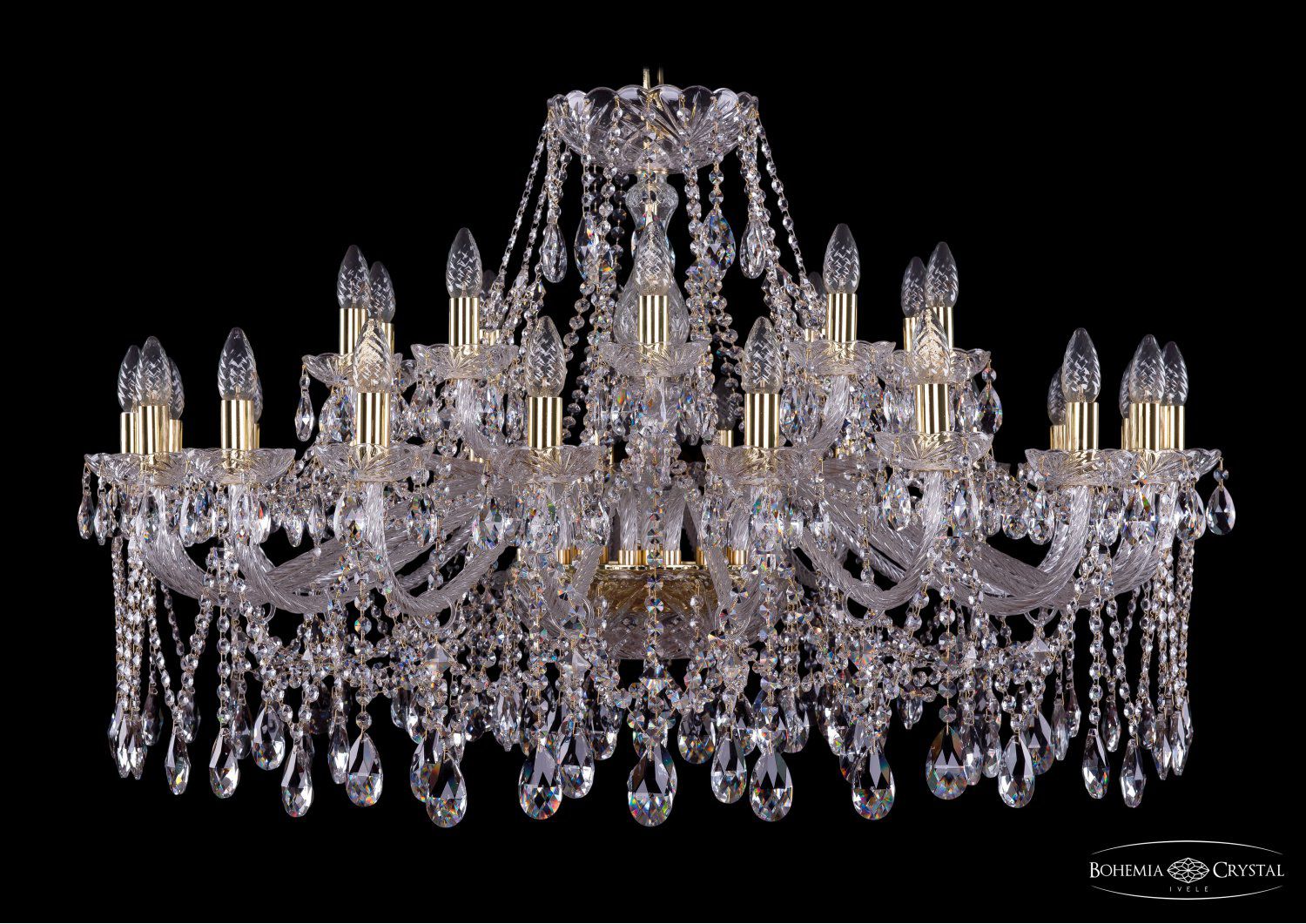 Люстра хрустальная Bohemia Ivele 1413/20+10/400/G