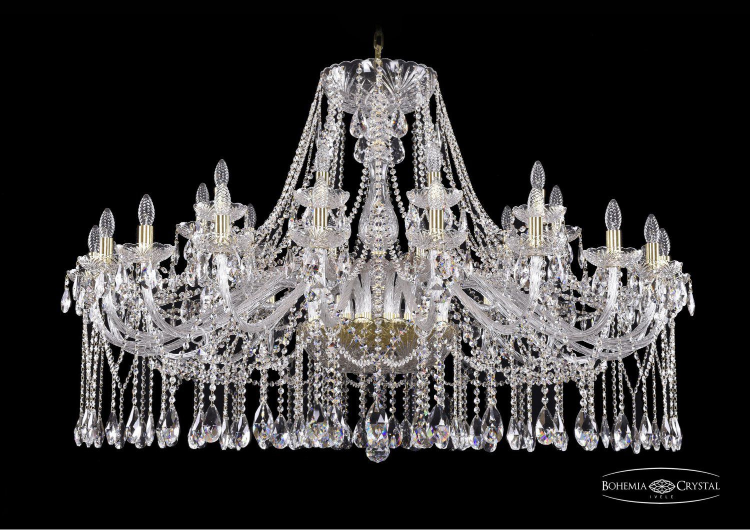 Люстра хрустальная Bohemia Ivele 1413/20+10/530/G