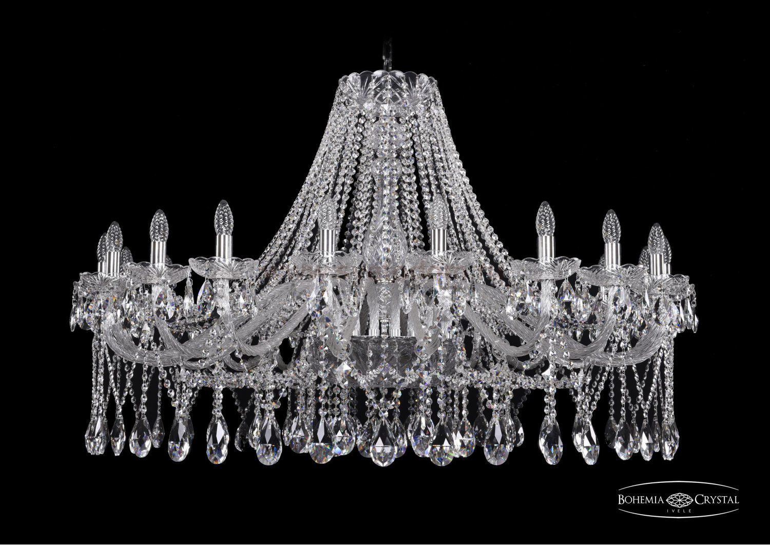 Люстра хрустальная Bohemia Ivele 1413/20/460/Ni