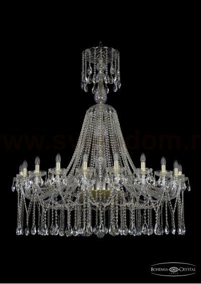 Большая Люстра хрустальная Bohemia Ivele 1413/20/460/XL-147/G