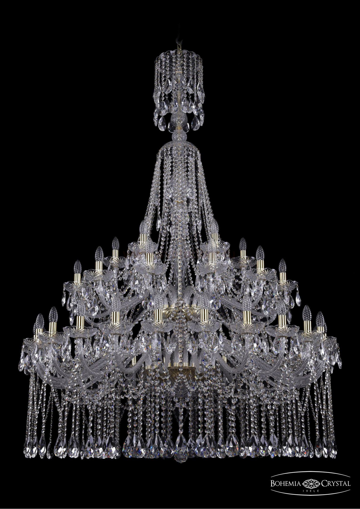 Люстра хрустальная Bohemia Ivele 1413/24+12+6/460/XL-186/2d/G