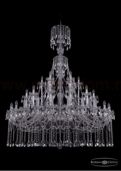 Большая Люстра хрустальная Bohemia Ivele 1413/24+12+6/530/XL-176/Ni