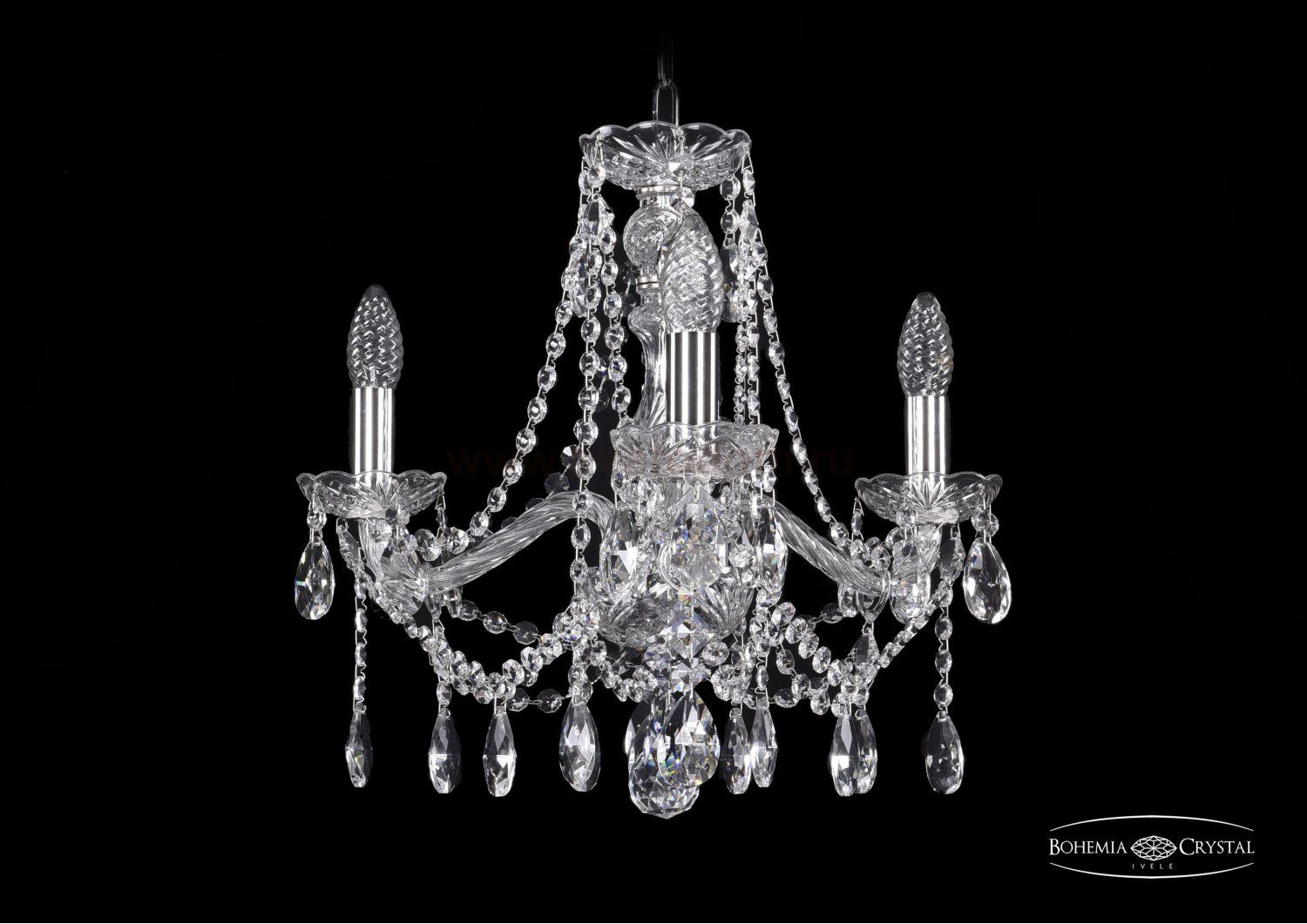 Люстра хрустальная Bohemia Ivele 1413/3/165/Ni