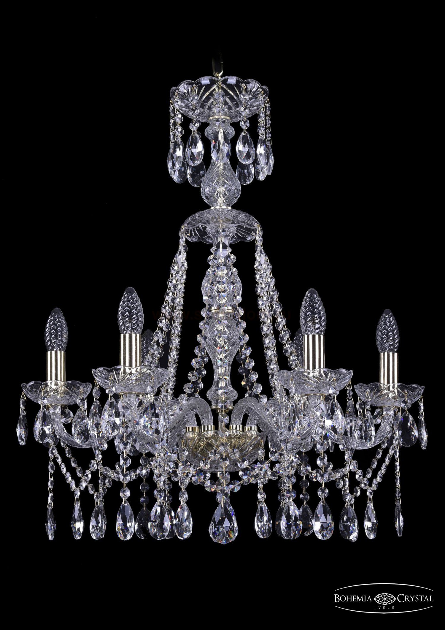 Люстра хрустальная Bohemia Ivele 1413/6/200/XL-66/G