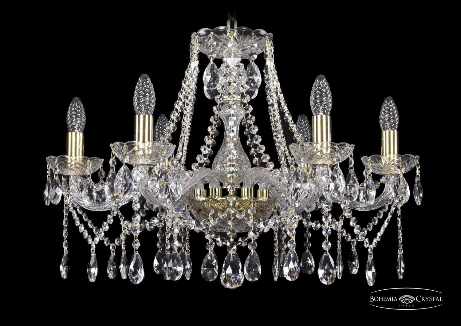 Люстра хрустальная Bohemia Ivele 1413/6/220/G