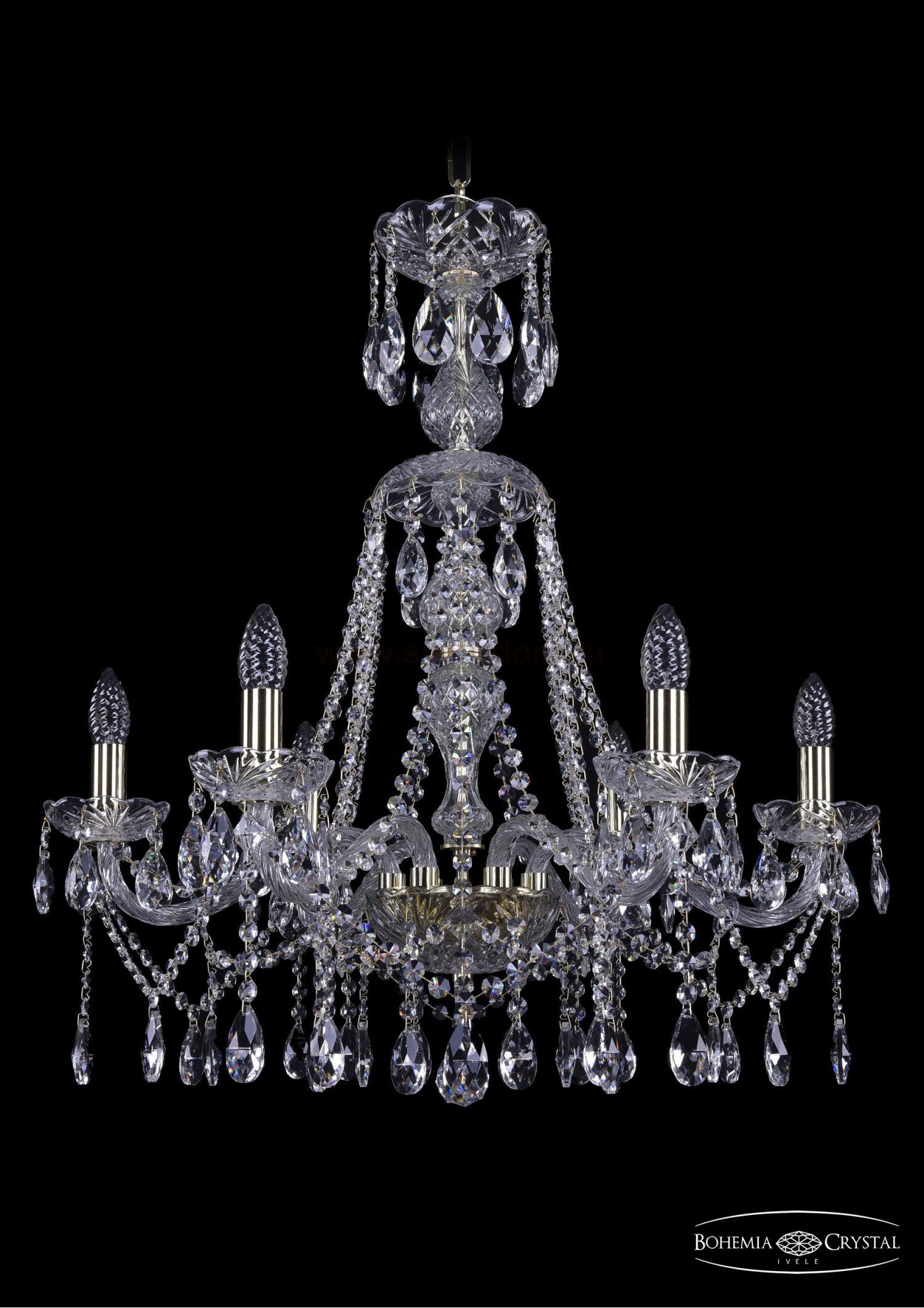 Люстра хрустальная Bohemia Ivele 1413/6/220/XL-73/G
