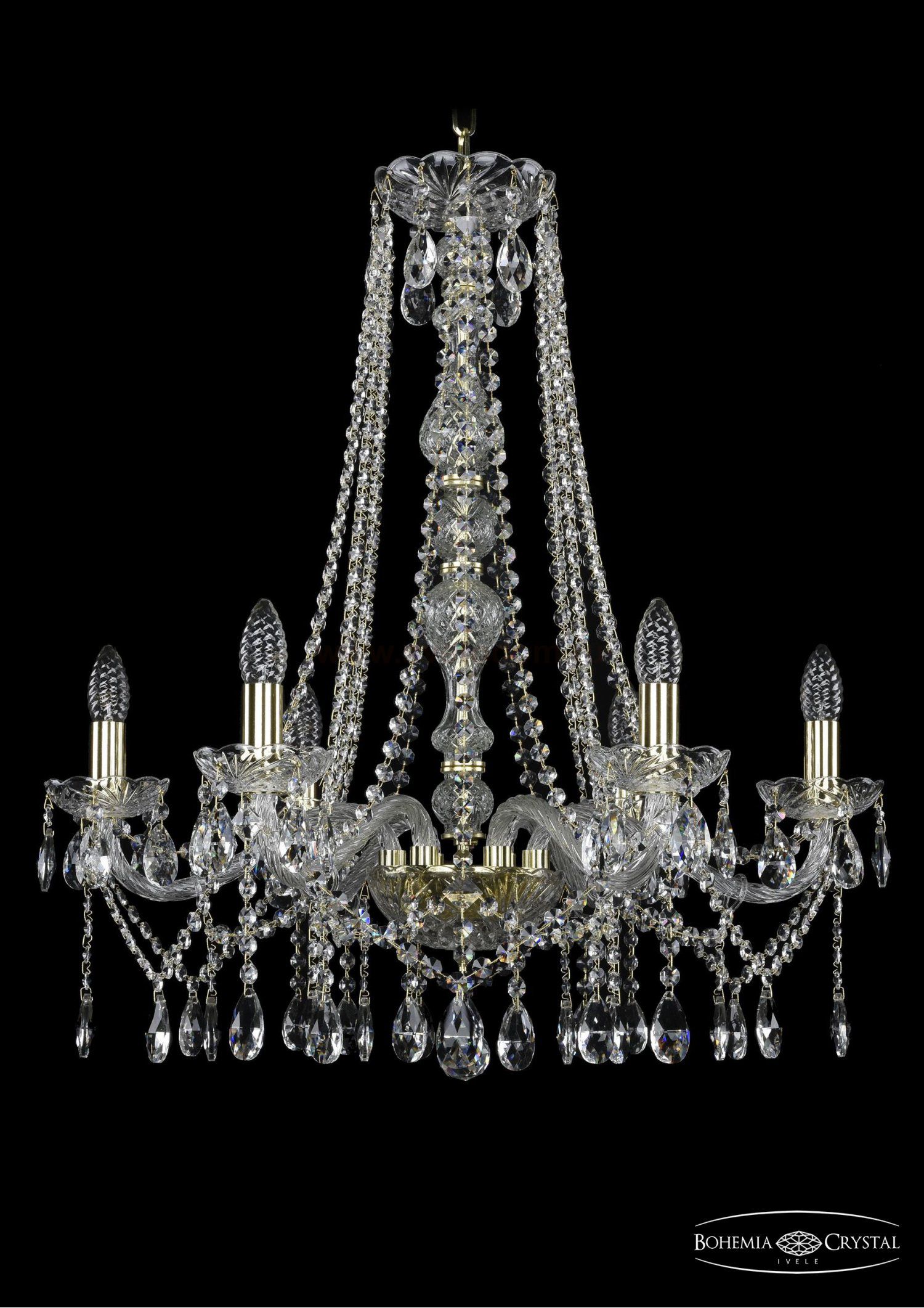 Люстра хрустальная Bohemia Ivele 1413/6/220/h-73/G