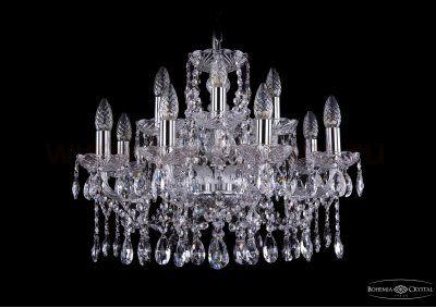 Люстра хрустальная Bohemia Ivele 1413/8+4/200/Ni