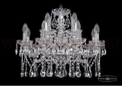Люстра хрустальная Bohemia Ivele 1413/8+4/200/Ni