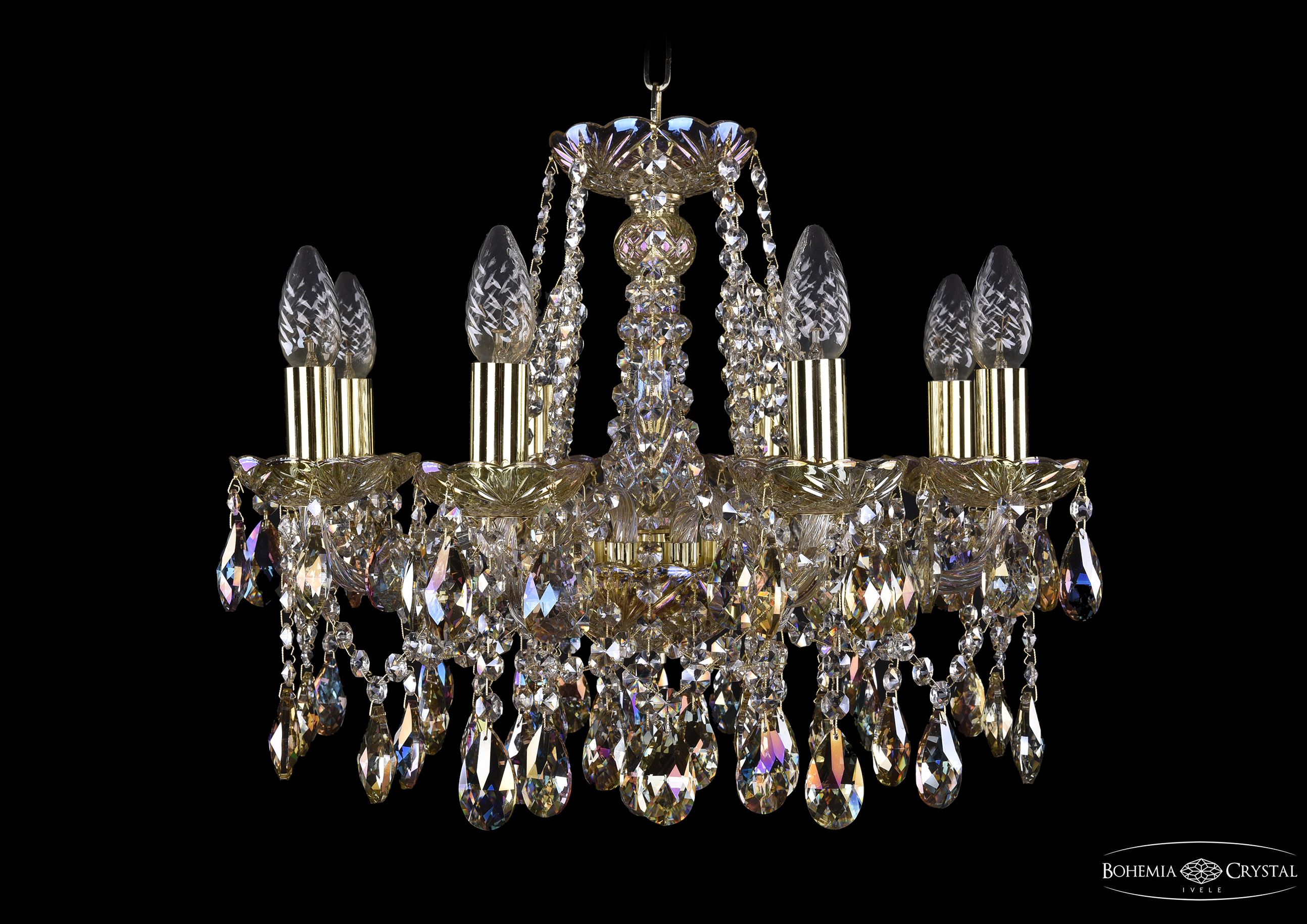 Люстра хрустальная Bohemia Ivele 1413/8/165/G/M701