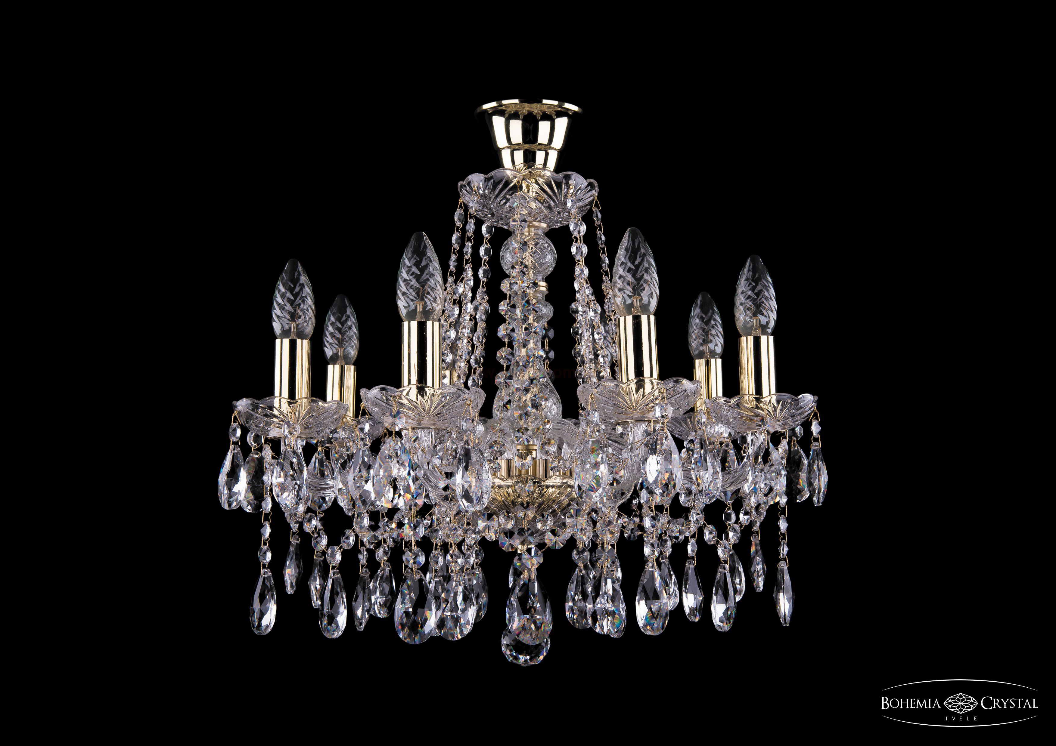 Люстра хрустальная Bohemia Ivele 1413/8/165/G/Tube