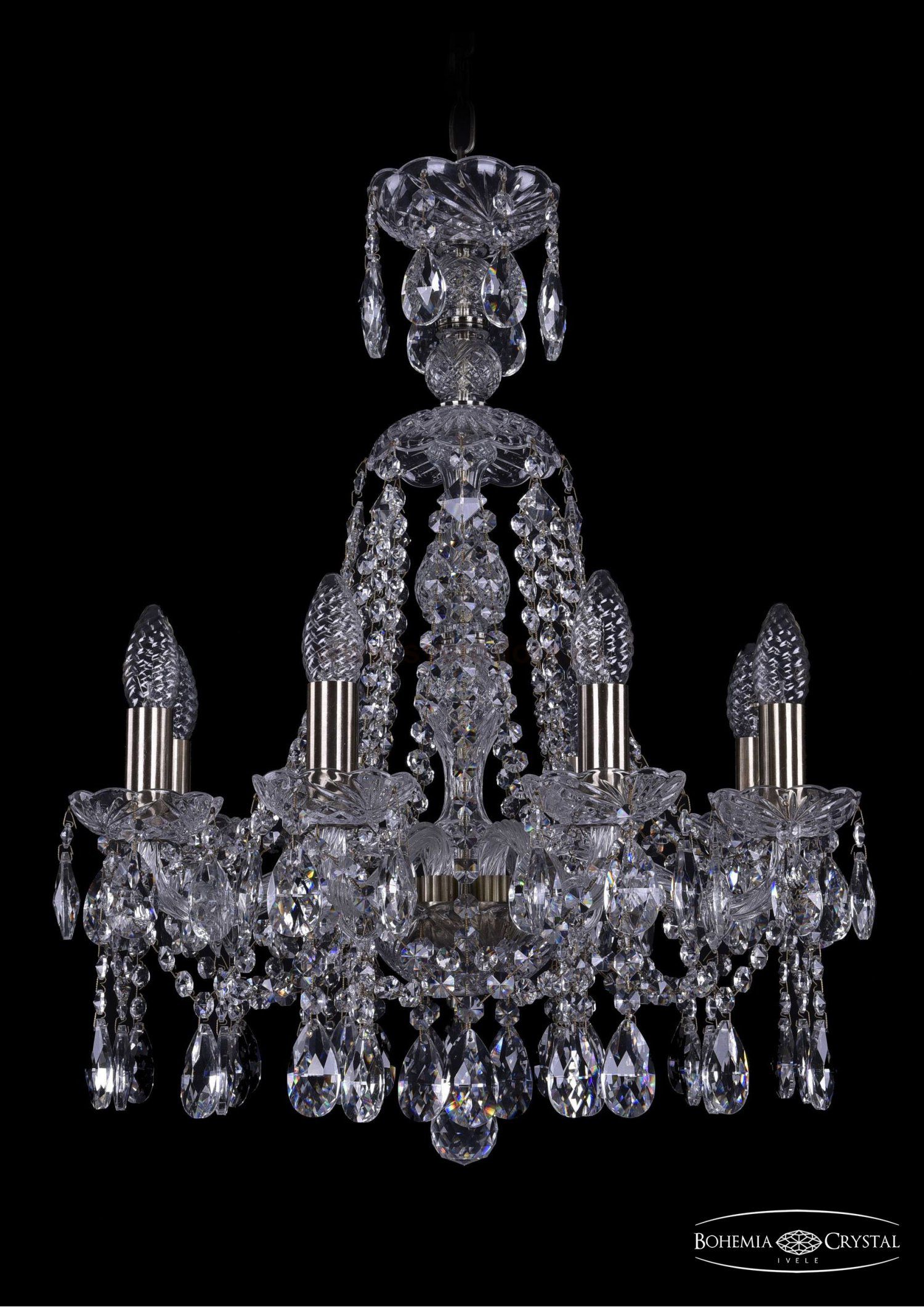 Люстра хрустальная Bohemia Ivele 1413/8/165/XL-61/Pa