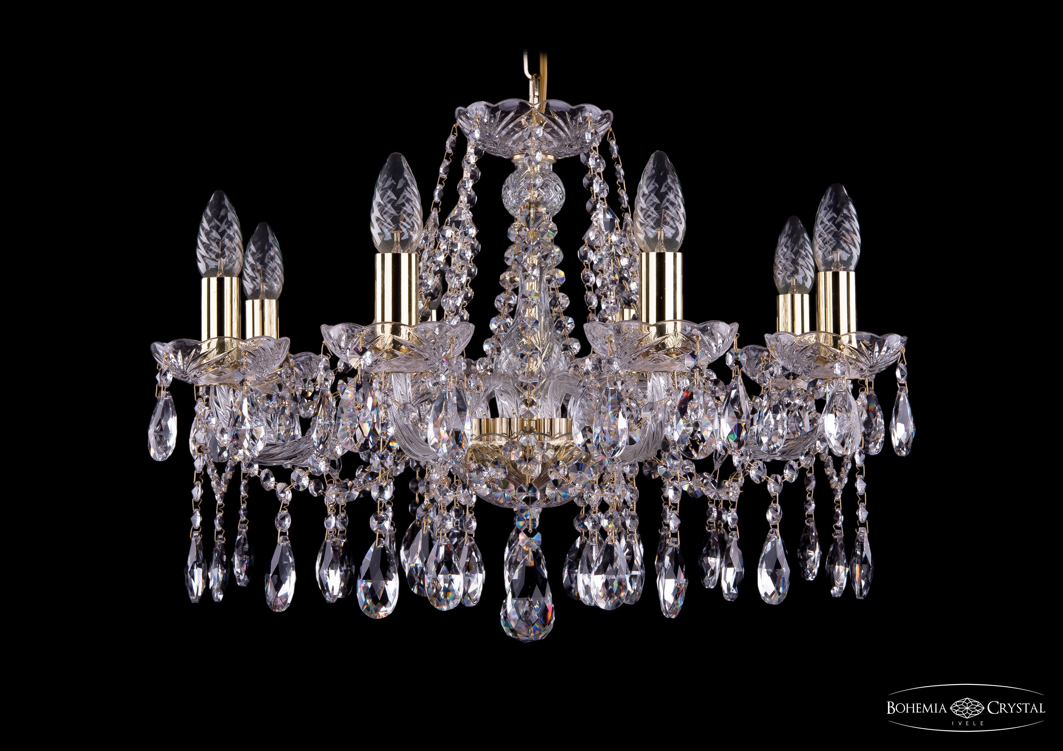 Люстра хрустальная Bohemia Ivele 1413/8/200/G