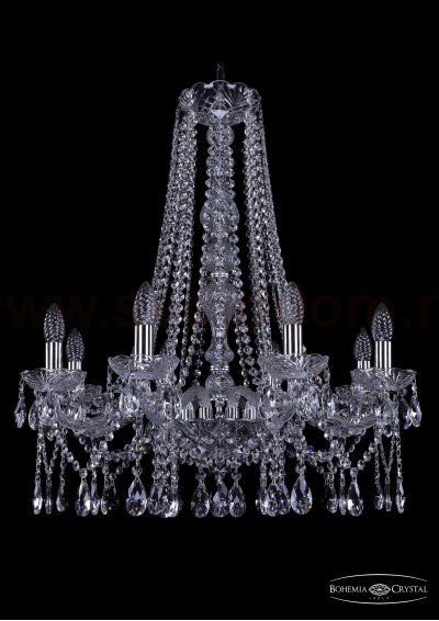Люстра хрустальная Bohemia Ivele 1413/8/220/h-73/Ni