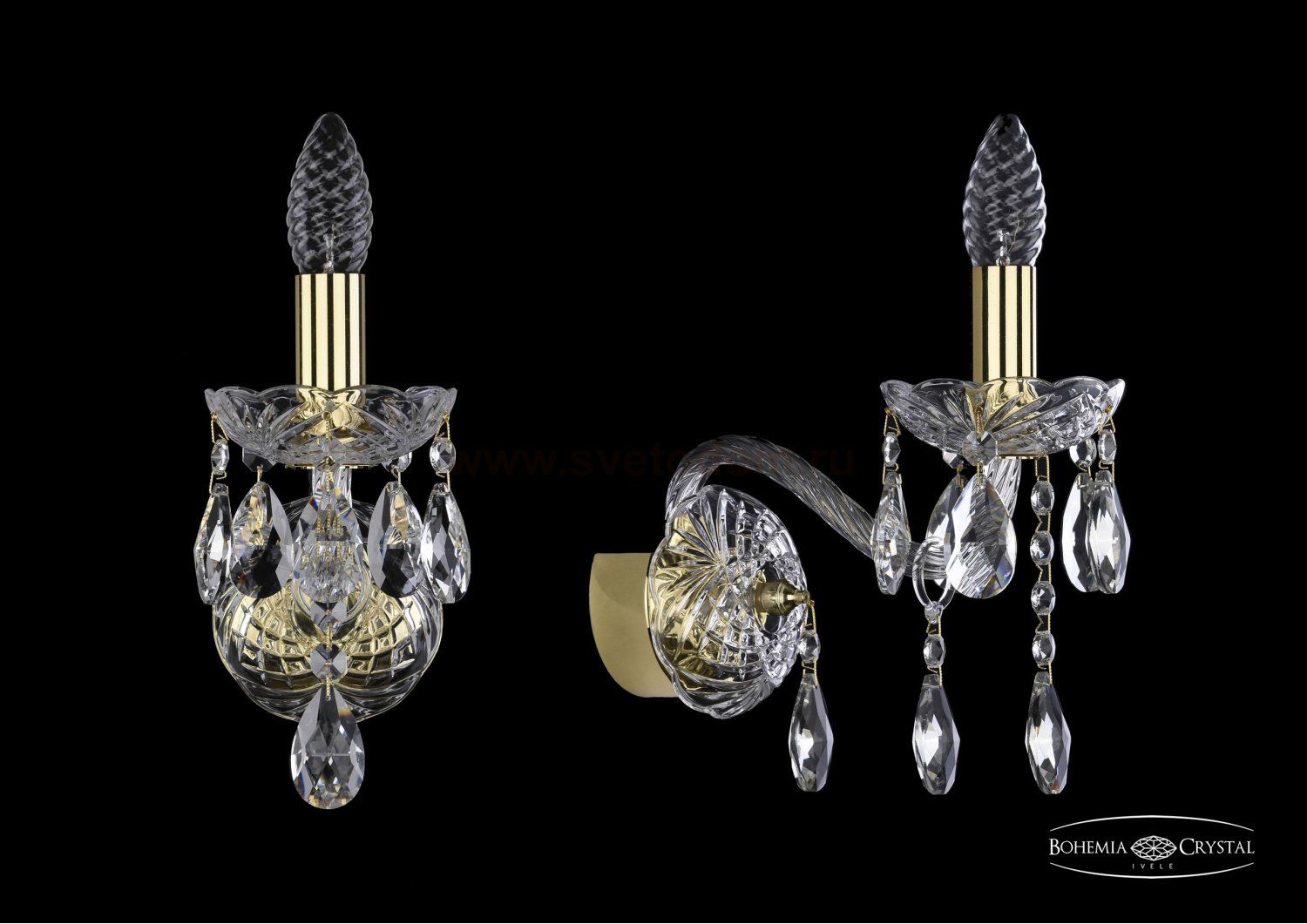 Светильник настенный бра Bohemia Ivele 1413B/1/165/G