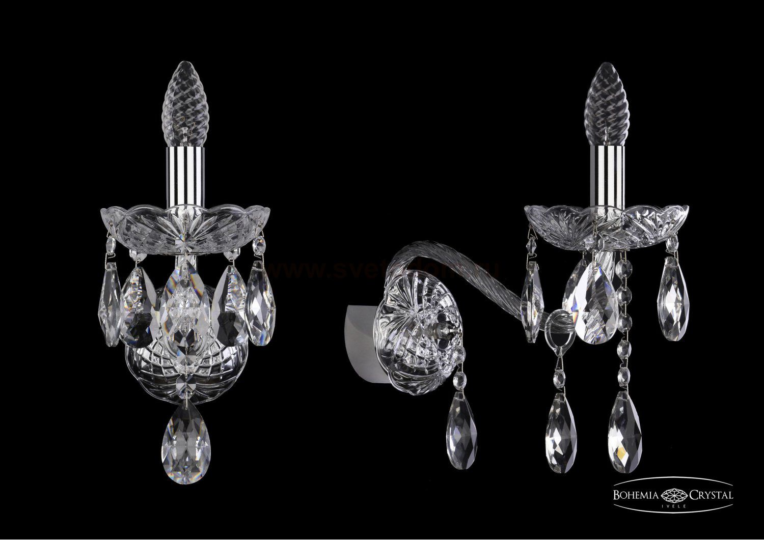 Светильник настенный бра Bohemia Ivele 1413B/1/200/XL/Ni