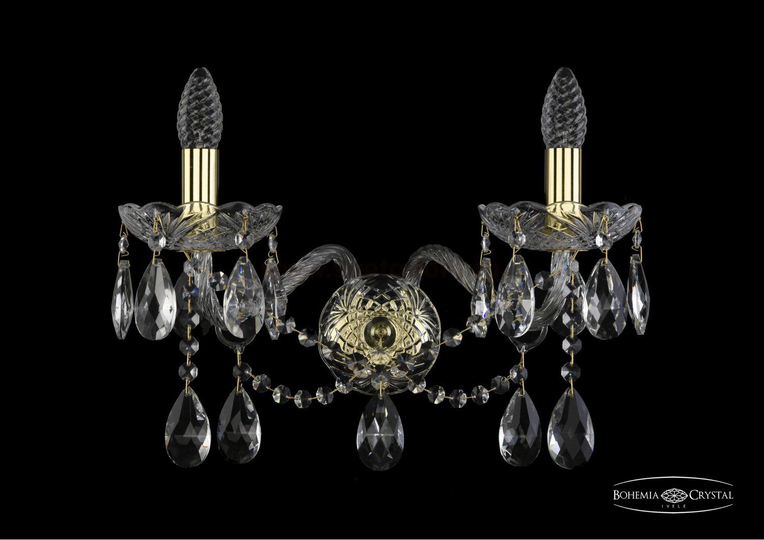 Светильник настенный бра Bohemia Ivele 1413B/2/200/XL/G