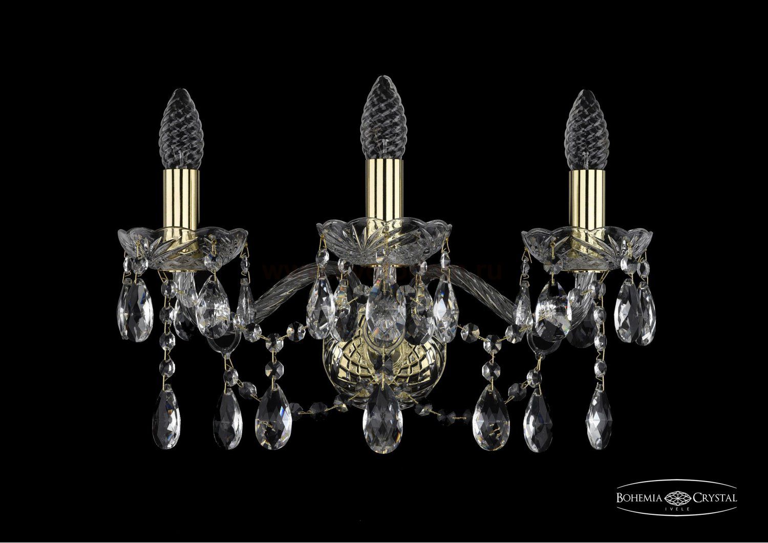 Светильник настенный бра Bohemia Ivele 1413B/3/165/G