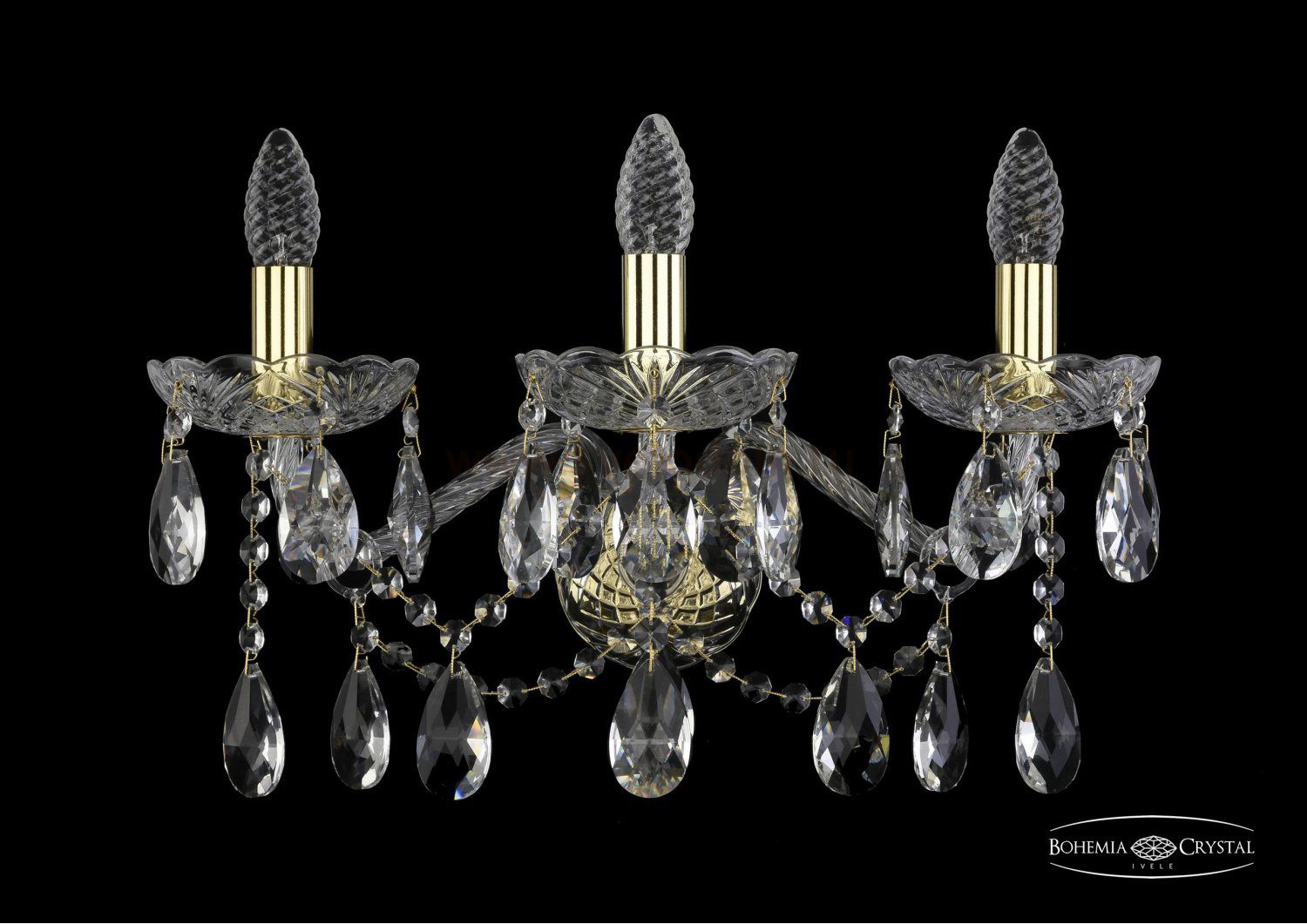 Светильник настенный бра Bohemia Ivele 1413B/3/200/XL/G