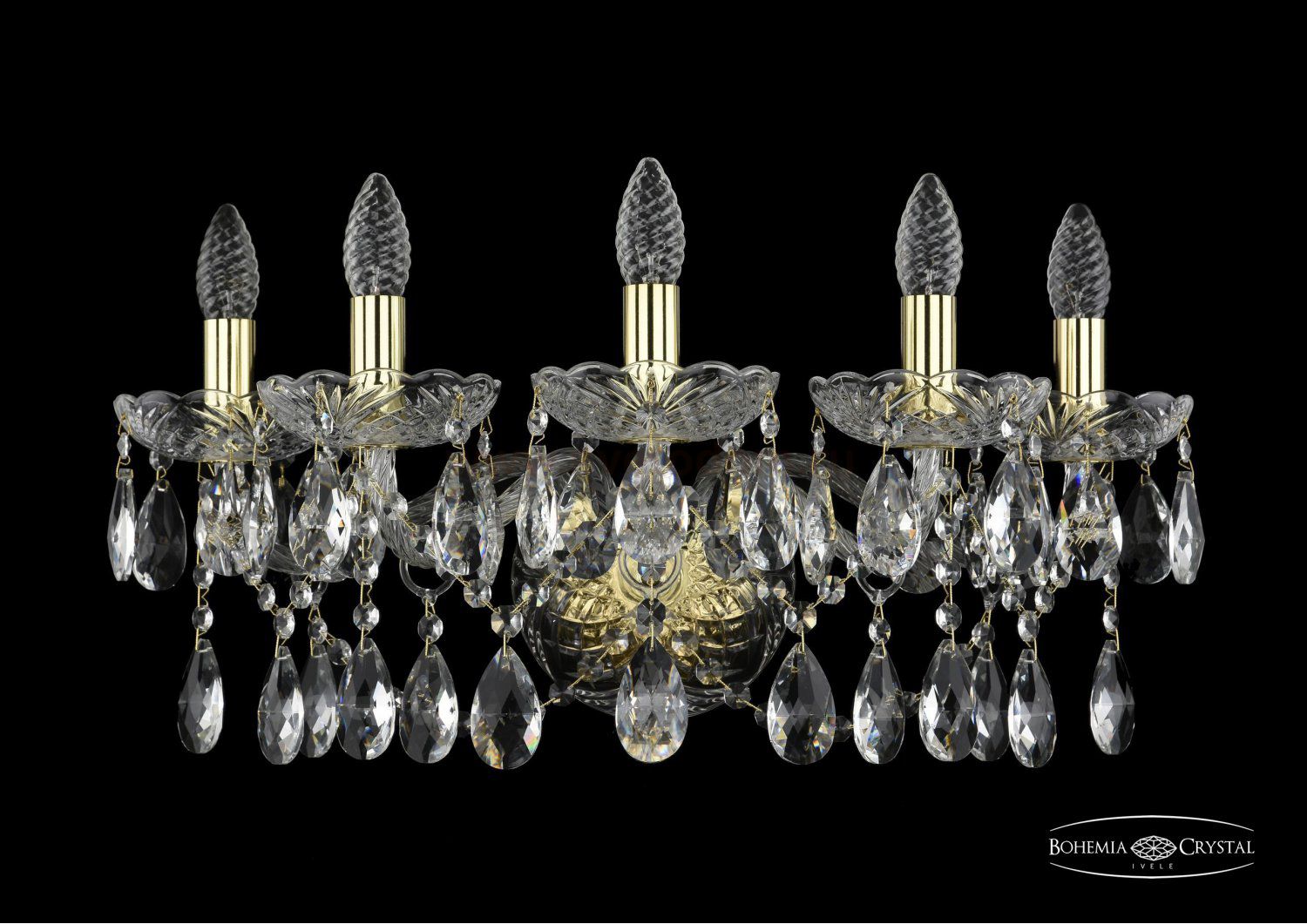 Светильник настенный бра Bohemia Ivele 1413B/5/200/XL/G