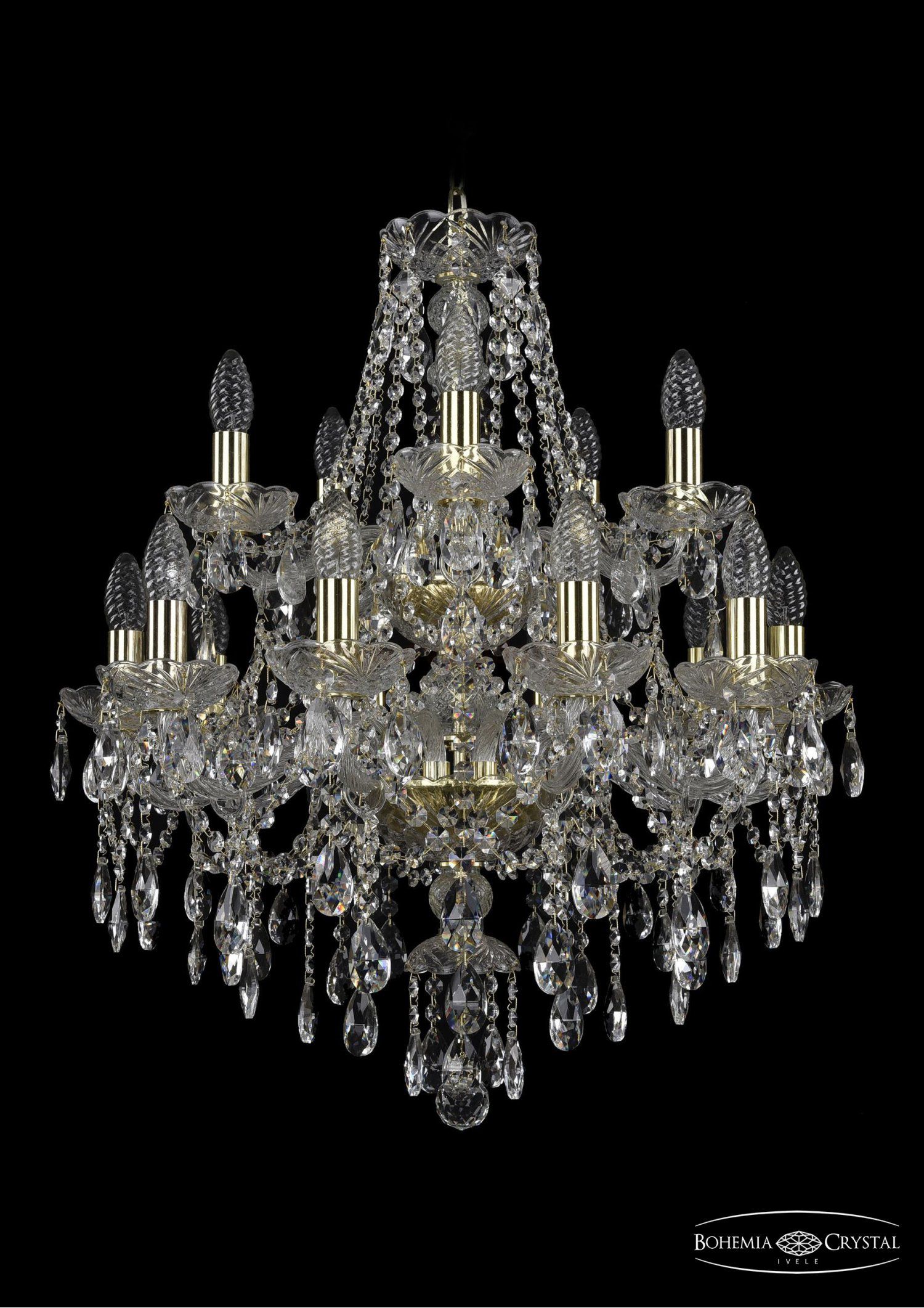 Люстра хрустальная Bohemia Ivele 1415/10+5/200/2d/G