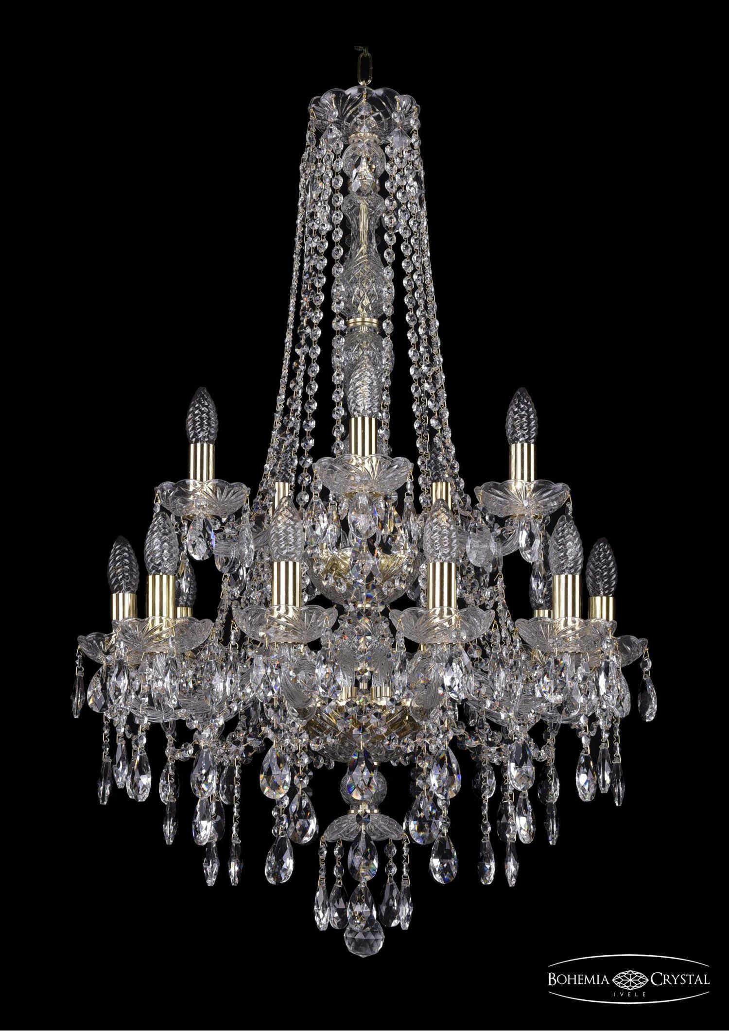 Люстра хрустальная Bohemia Ivele 1415/10+5/200/h-92/2d/G