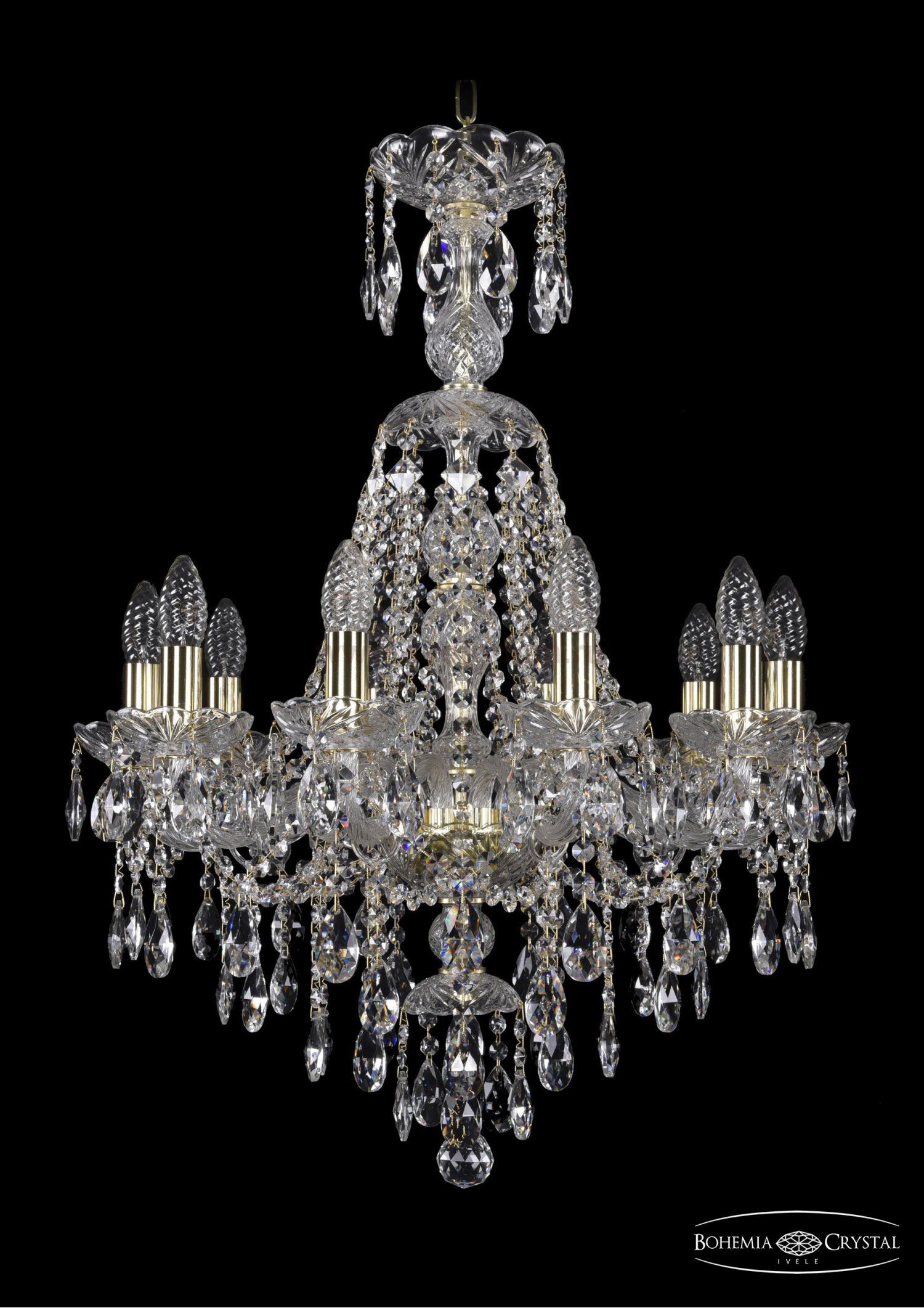 Люстра хрустальная Bohemia Ivele 1415/10/200/XL-76/G