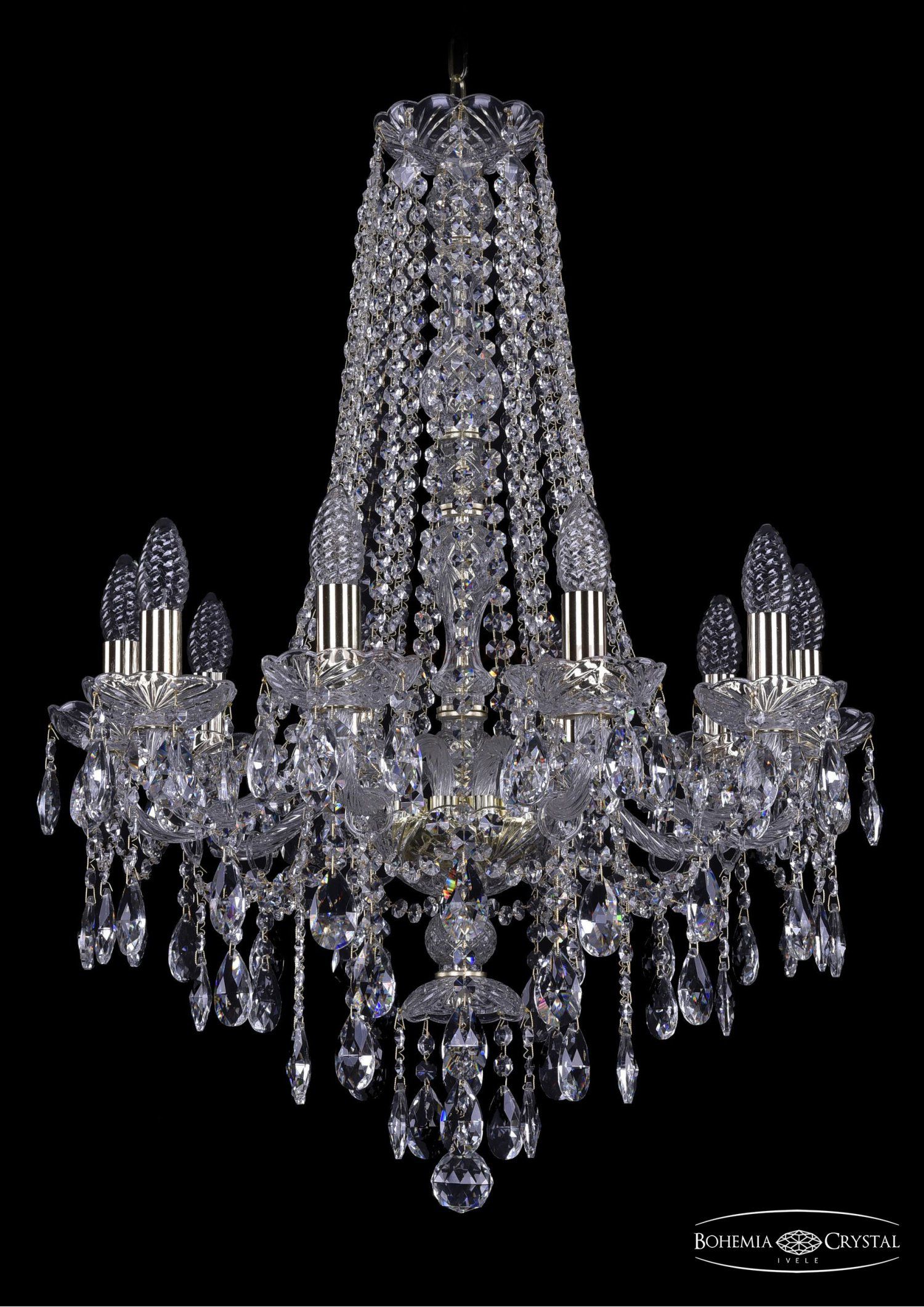 Люстра хрустальная Bohemia Ivele 1415/10/200/h-75/G