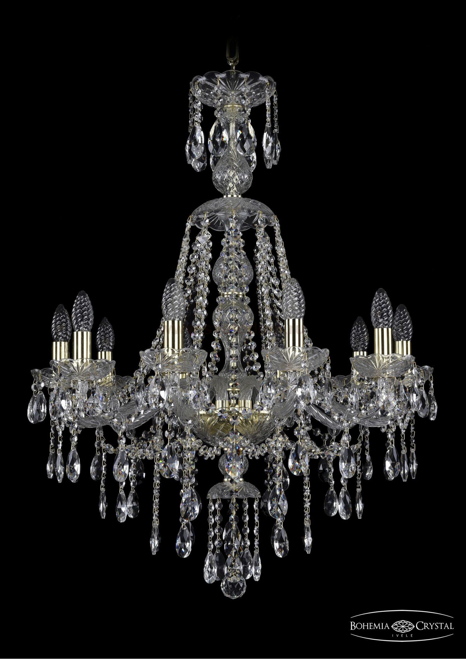 Люстра хрустальная Bohemia Ivele 1415/10/220/XL-86/G