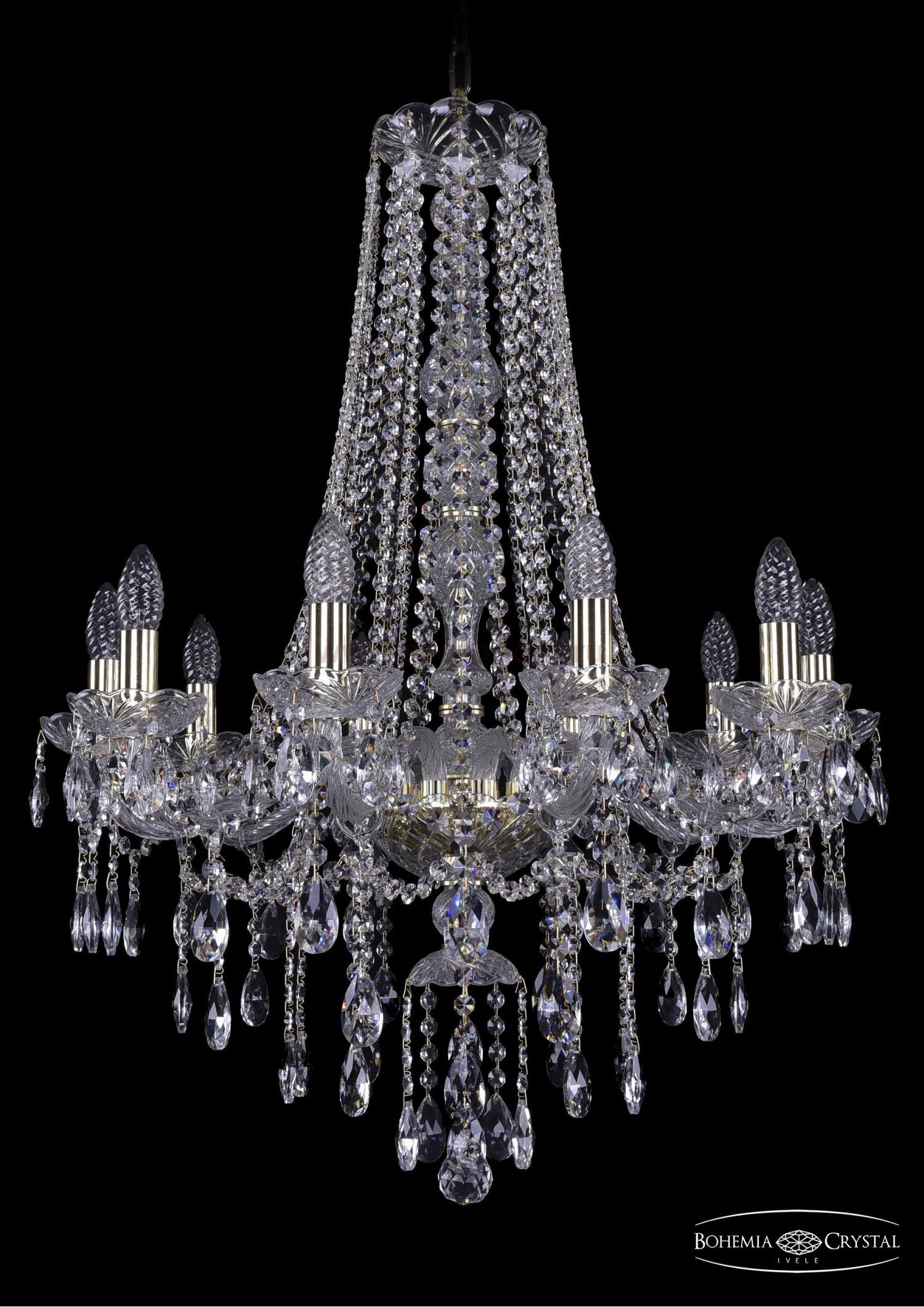 Люстра хрустальная Bohemia Ivele 1415/10/220/h-85/G