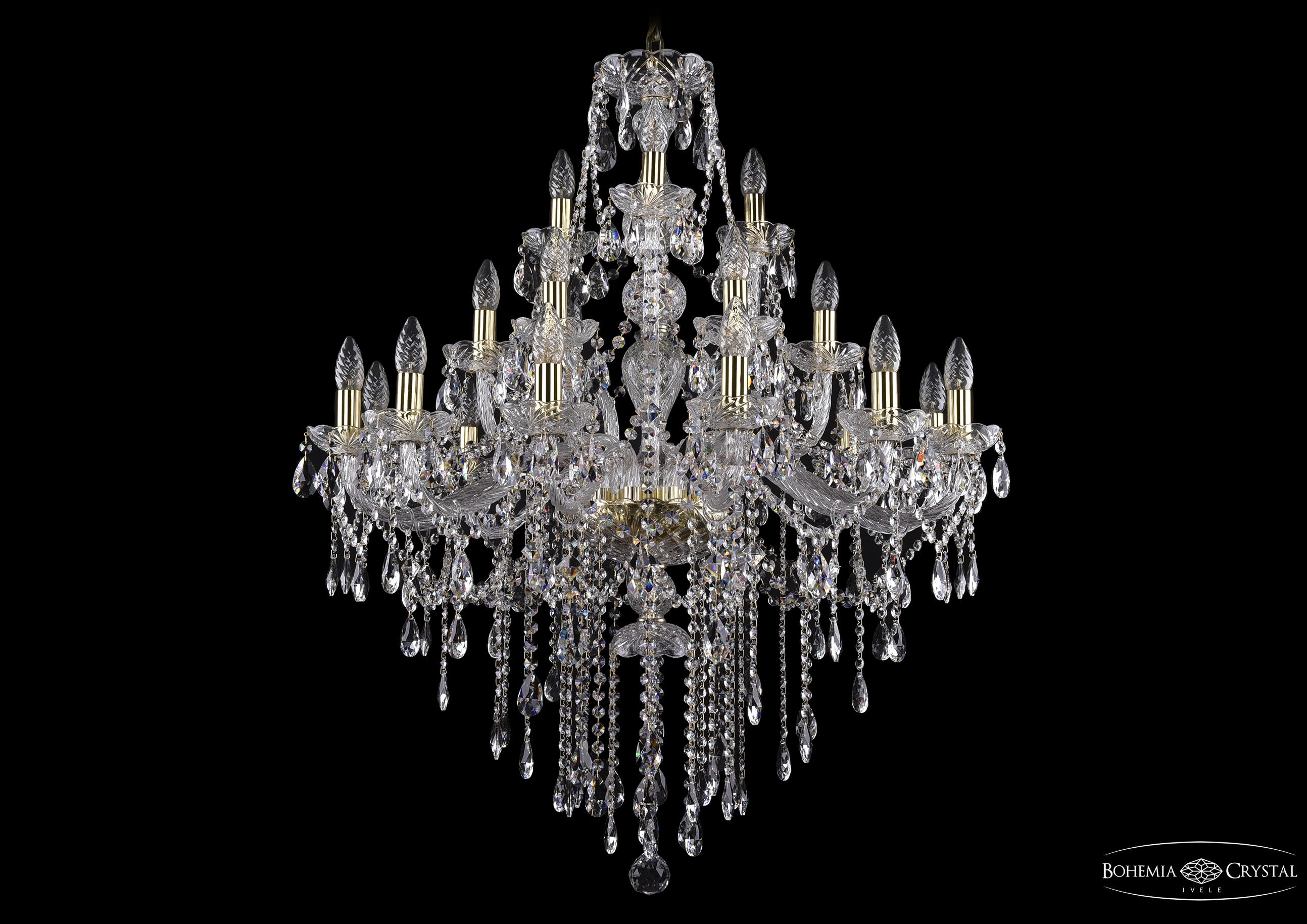 Люстра хрустальная Bohemia Ivele 1415/12+6+3/300/G