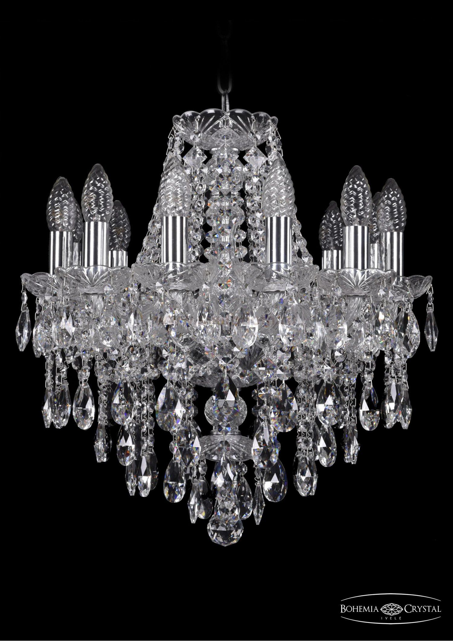 Люстра хрустальная Bohemia Ivele 1415/12/141/Ni