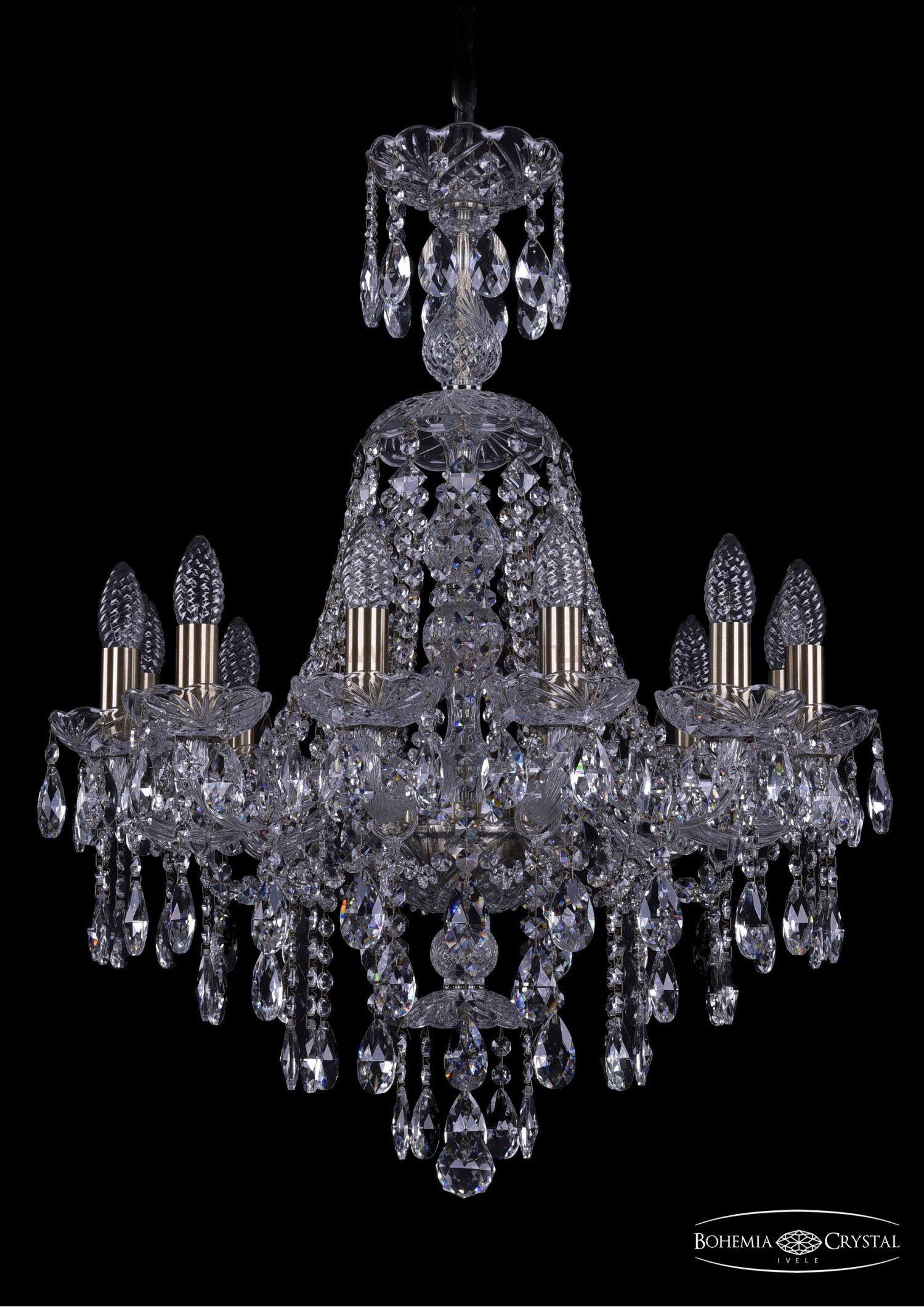 Люстра хрустальная Bohemia Ivele 1415/12/200/XL-76/Pa