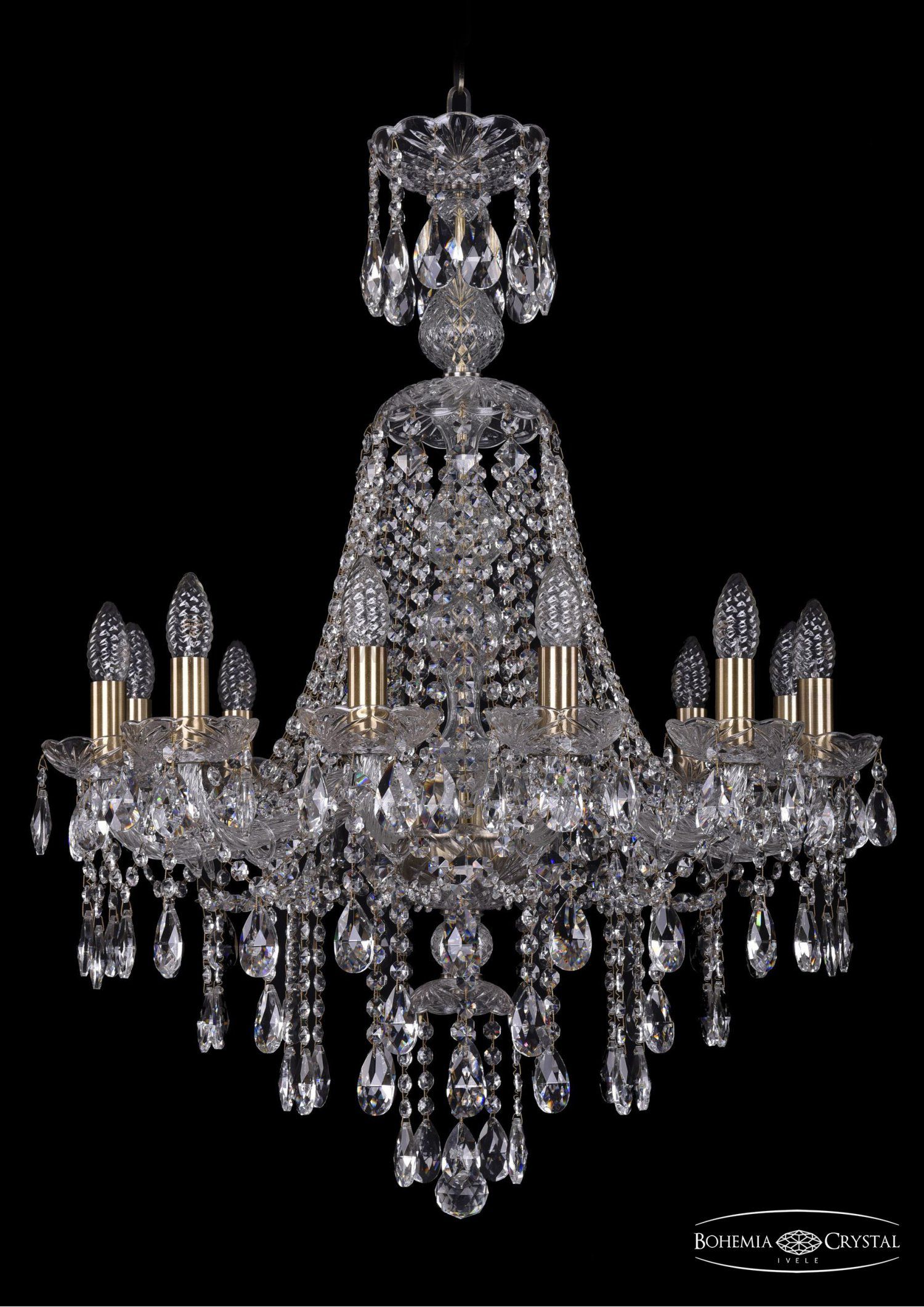 Люстра хрустальная Bohemia Ivele 1415/12/220/XL-86/Pa