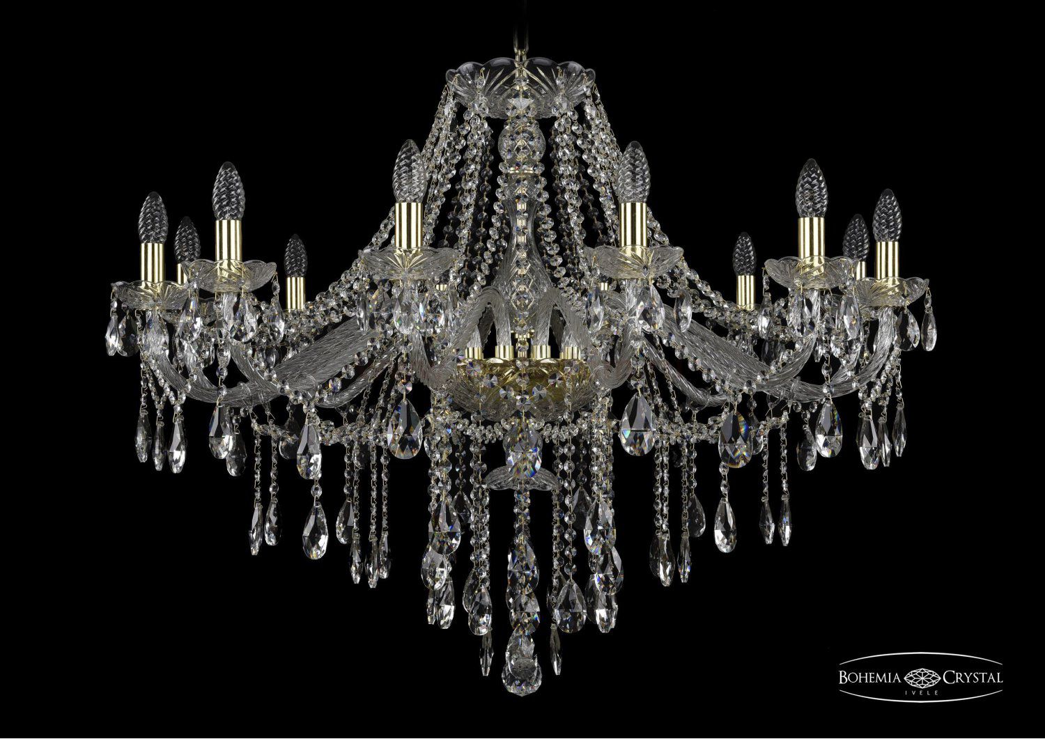 Люстра хрустальная Bohemia Ivele 1415/12/360/G