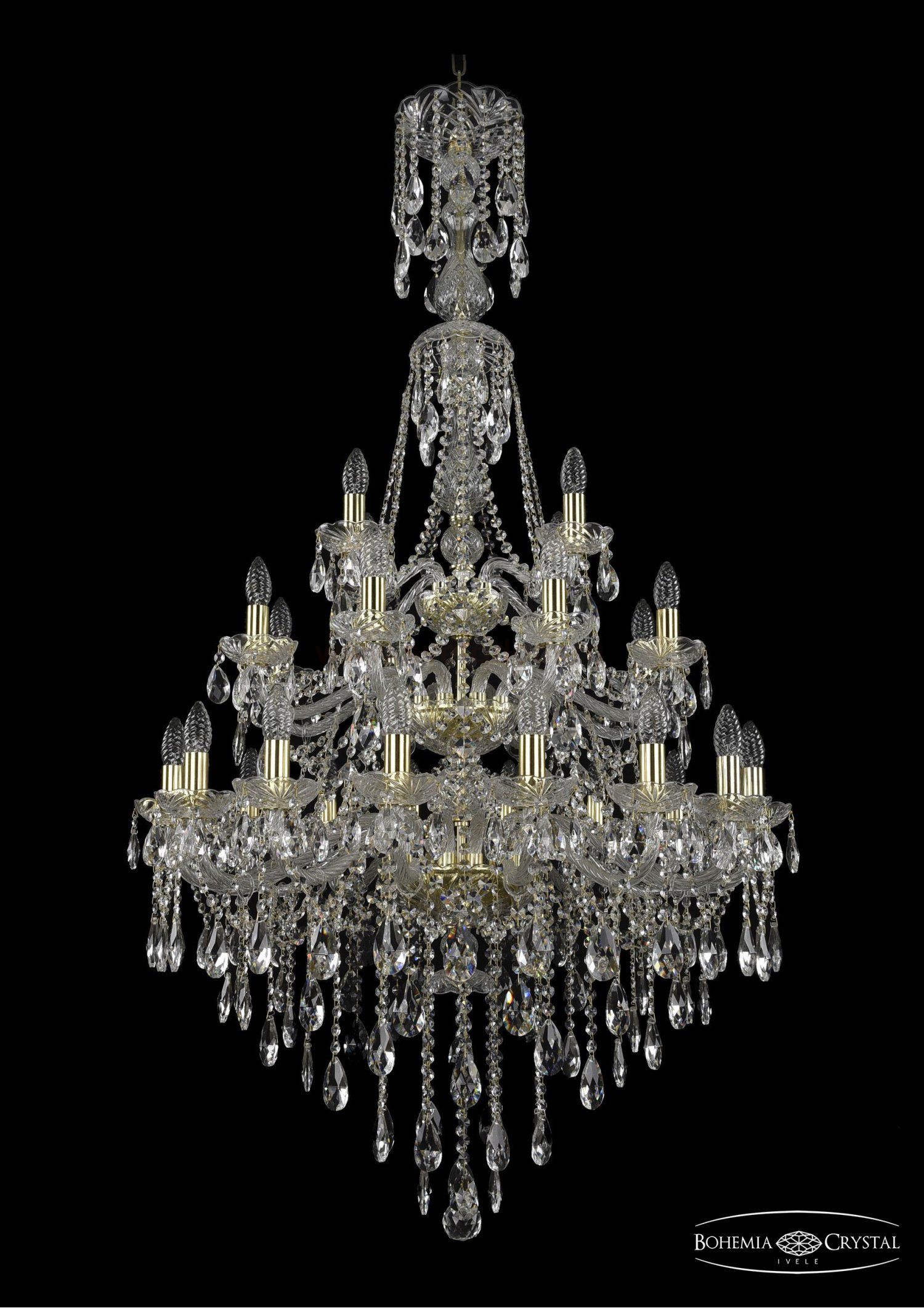 Люстра хрустальная Bohemia Ivele 1415/16+8+4/300/XL-155/3d/G