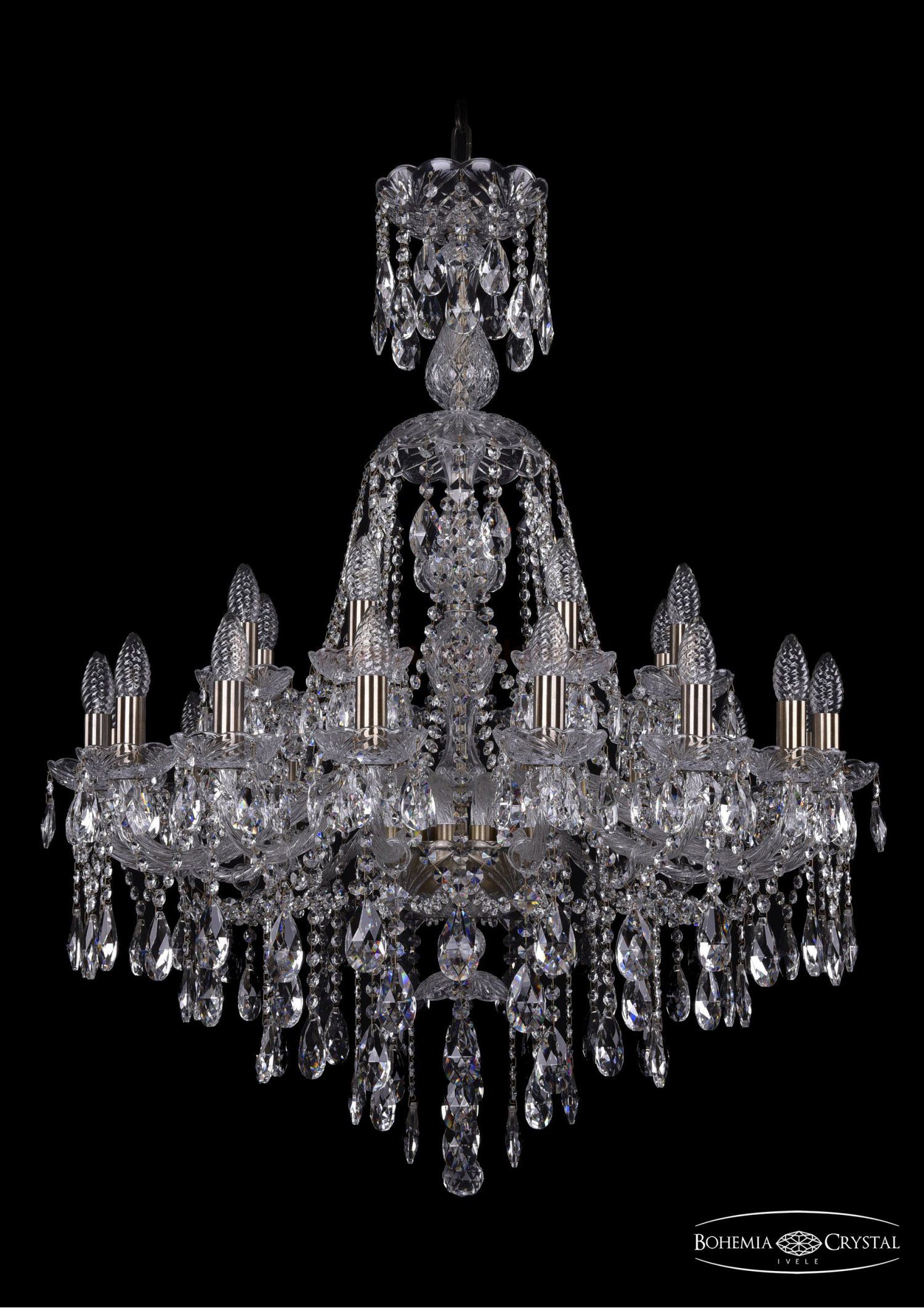 Люстра хрустальная Bohemia Ivele 1415/16+8/300/XL-106/Pa