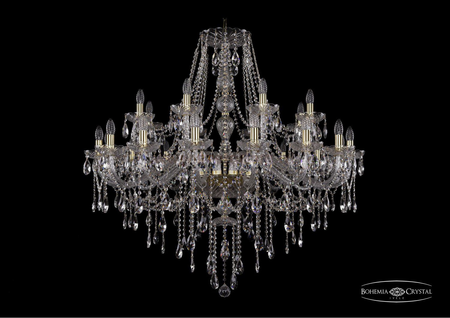 Люстра хрустальная Bohemia Ivele 1415/16+8/400/G