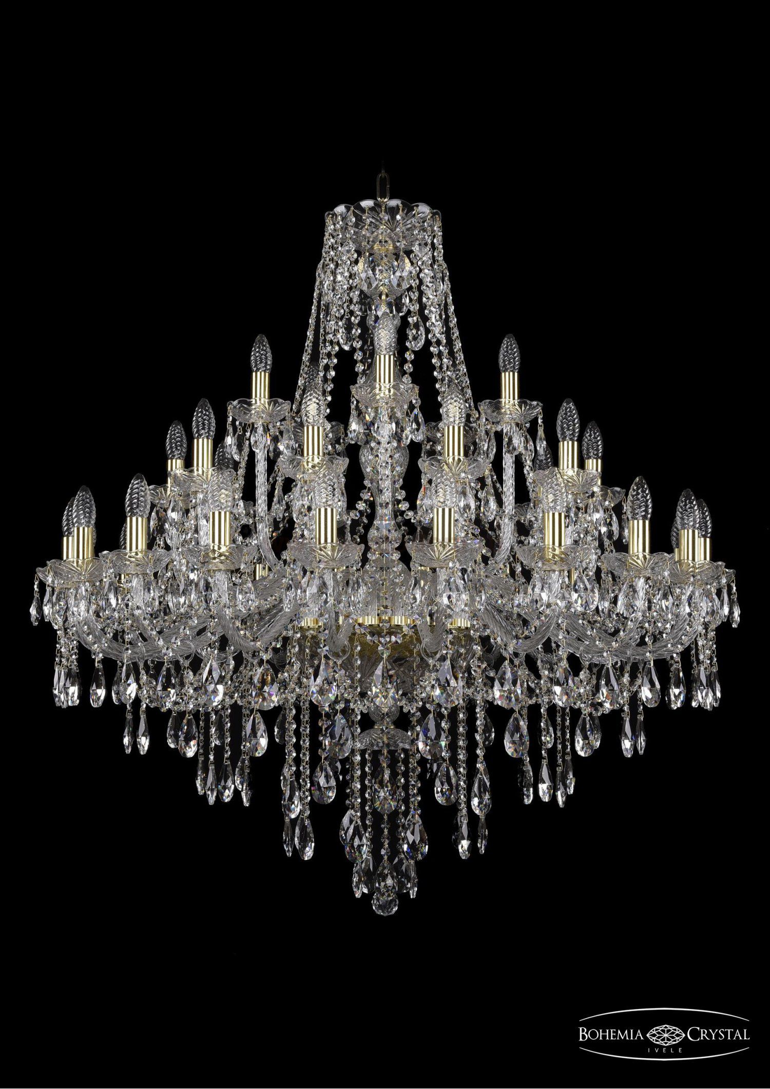 Люстра хрустальная Bohemia Ivele 1415/20+10+5/360/G