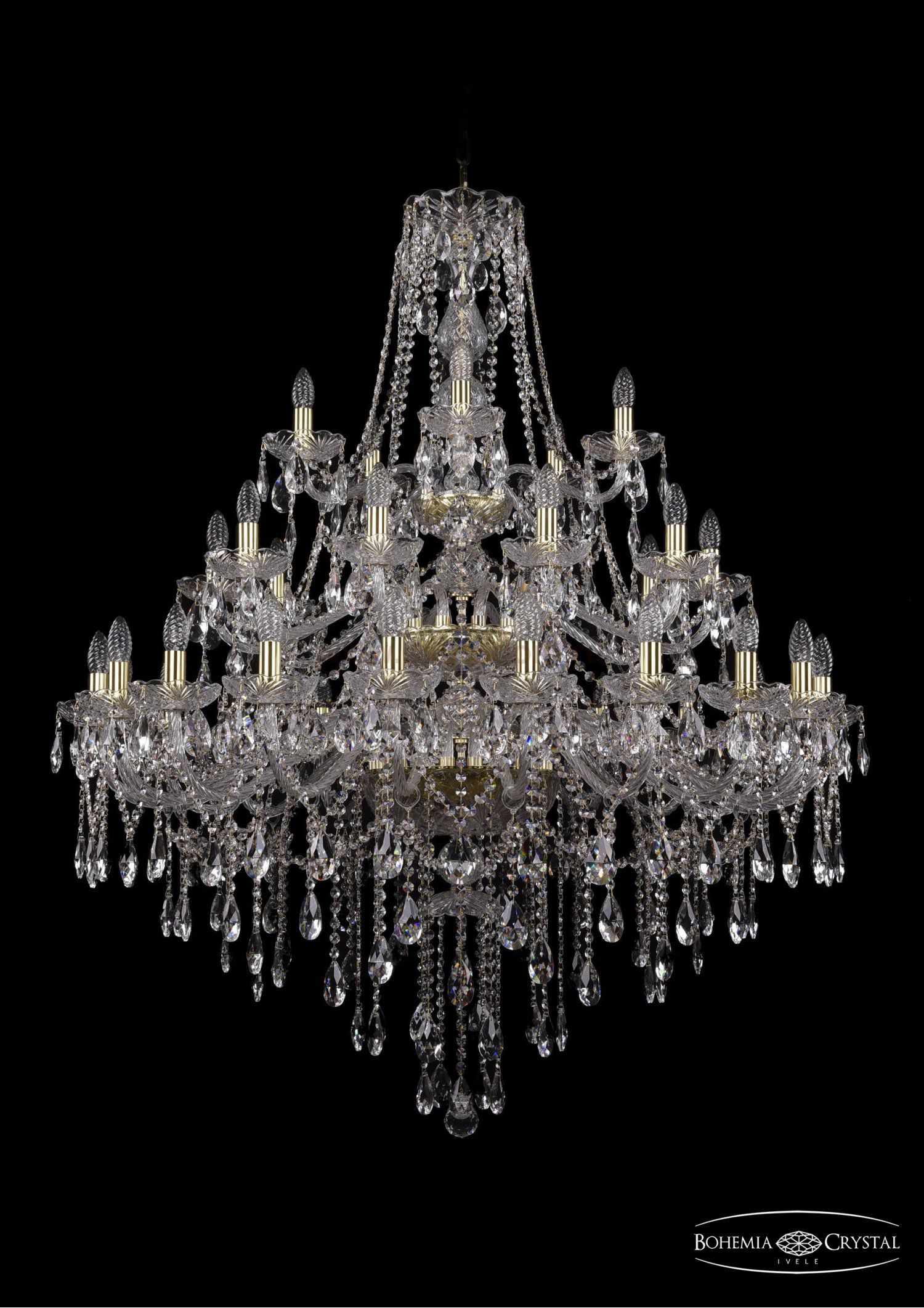 Люстра хрустальная Bohemia Ivele 1415/20+10+5/400/3d/Ni