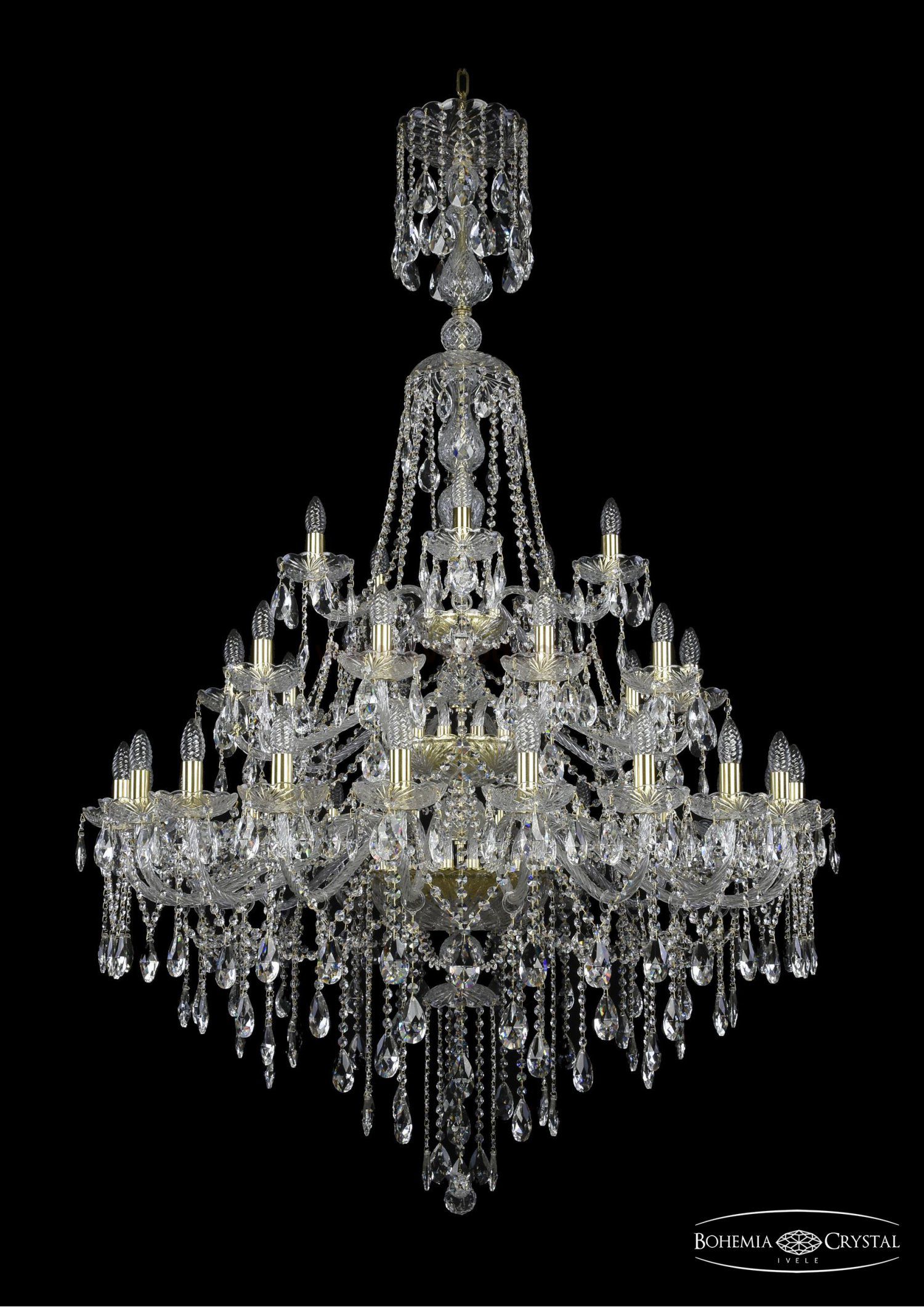 Люстра хрустальная Bohemia Ivele 1415/20+10+5/400/XL-180/3d/G