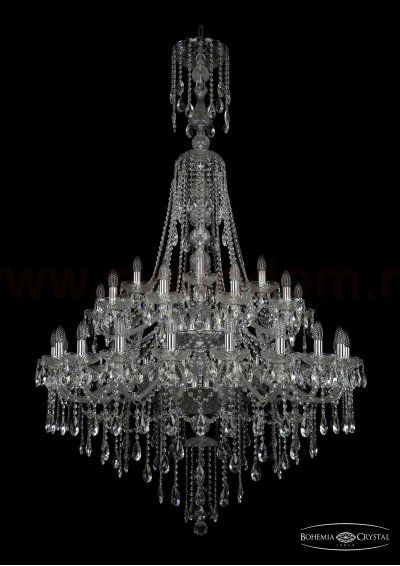 Люстра хрустальная Bohemia Ivele 1415/20+10+5/400/XL-185/2d/Ni