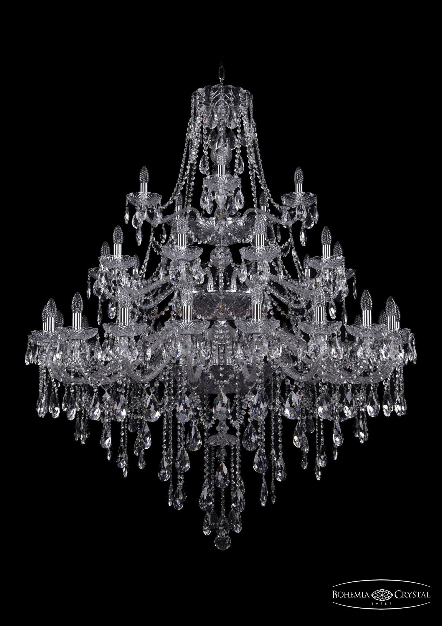 Люстра хрустальная Bohemia Ivele 1415/20+10+5/460/3d/Ni