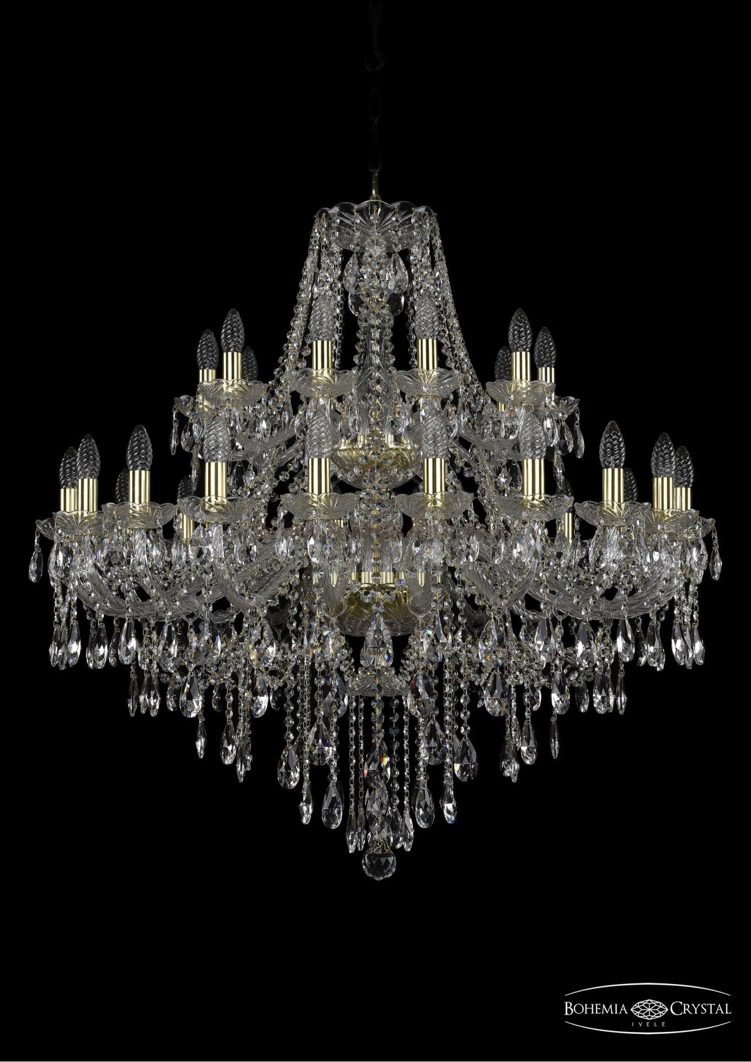 Люстра хрустальная Bohemia Ivele 1415/20+10/360/2d/G