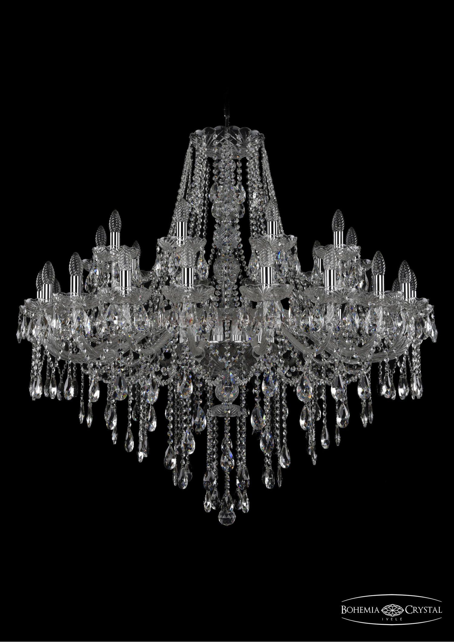 Люстра хрустальная Bohemia Ivele 1415/20+10/400/Ni