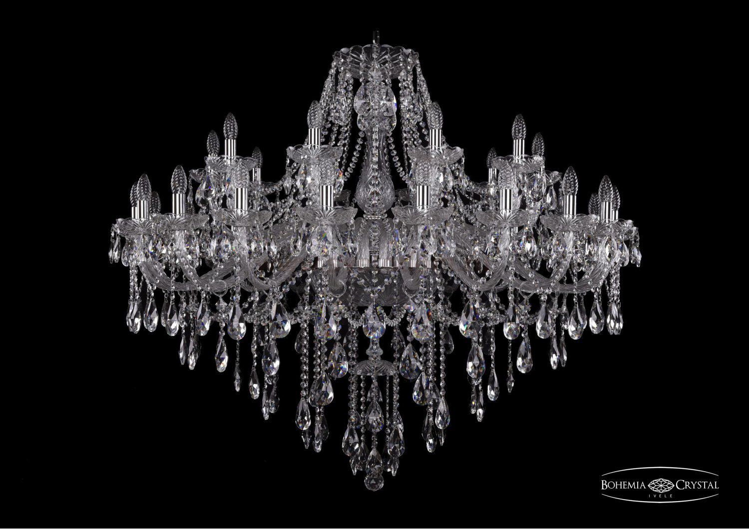 Люстра хрустальная Bohemia Ivele 1415/20+10/460/Ni