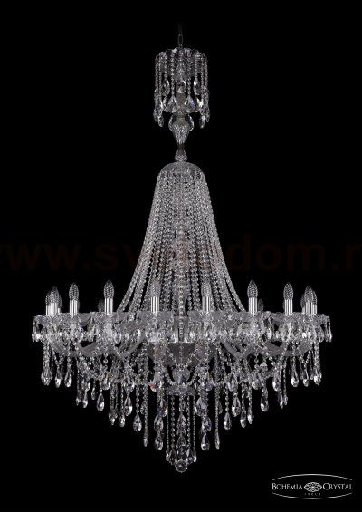 Люстра хрустальная Bohemia Ivele 1415/20/400/XL-173/Ni